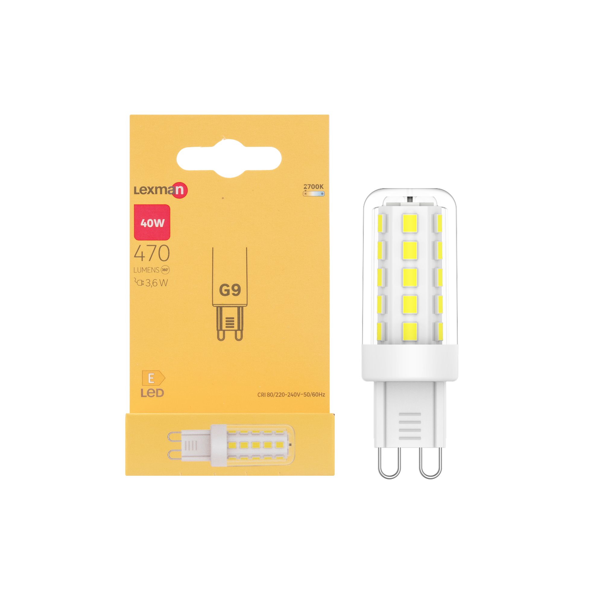 Bombilla LED G9 470 lm blanco c lido Lexman Leroy Merlin