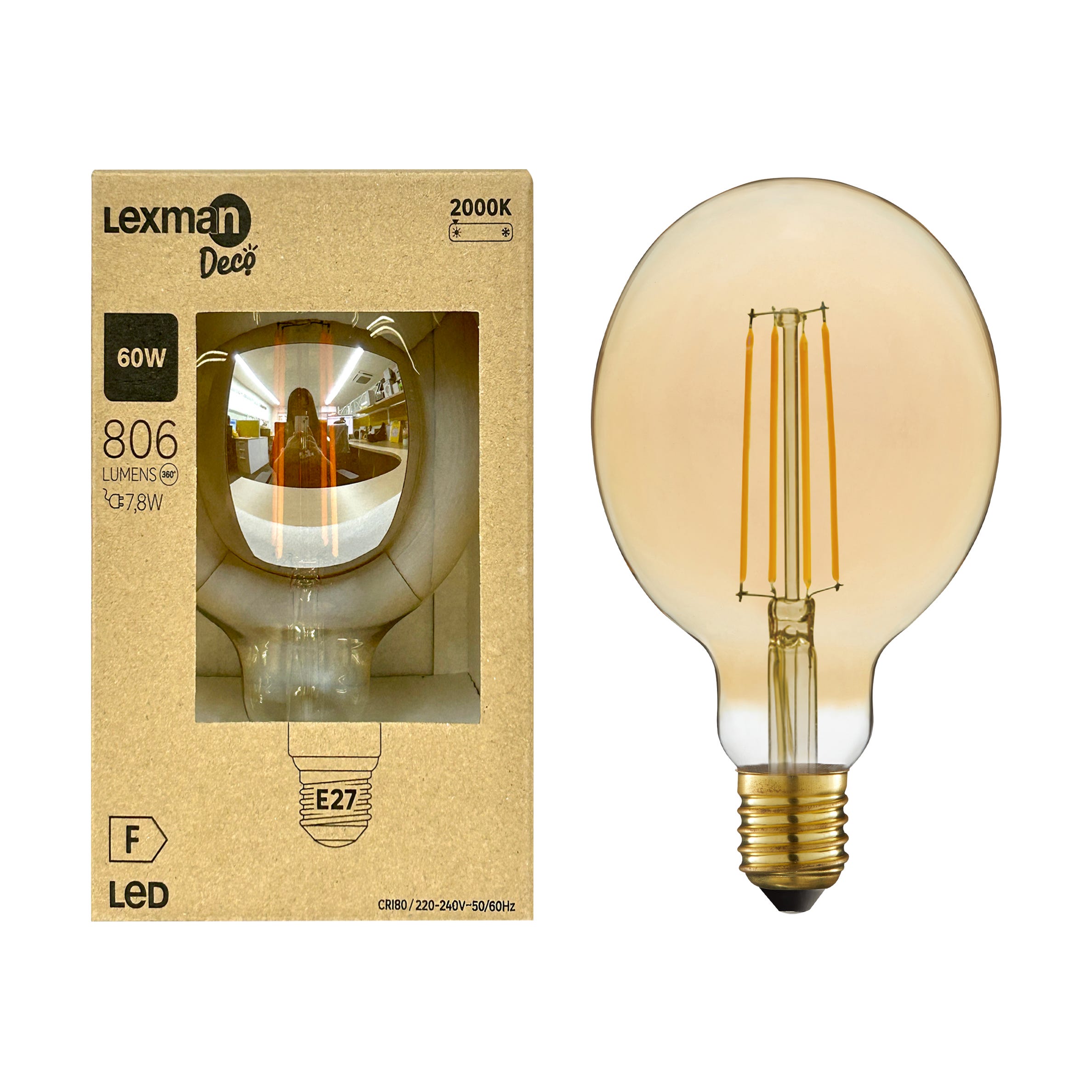 Juego de 2 bombillas LED inteligentes E14 B35 4,9W 470 lm 2200-4000K