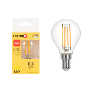 Bombilla LED LEXMAN filamento casquillo E14 de 2700 K
