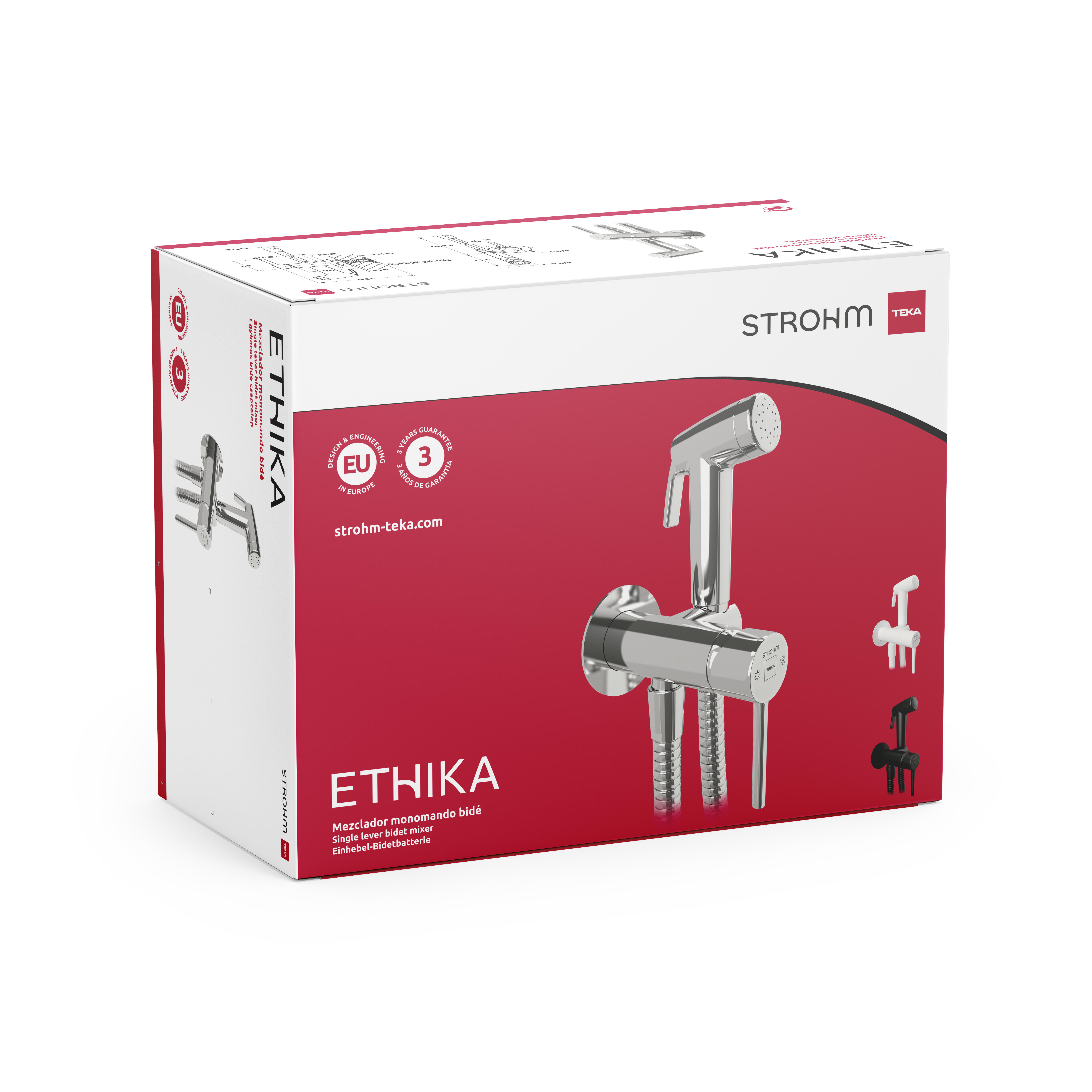 Ducha inodoro STROHM Ethika plata 120 cm de largo Leroy Merlin