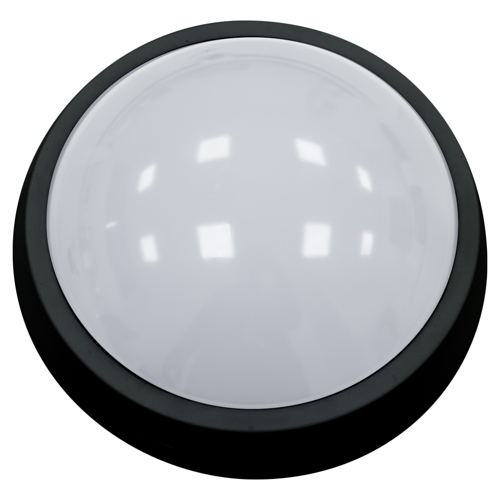 Aplique exterior led circular negro 6w blanco neutro
