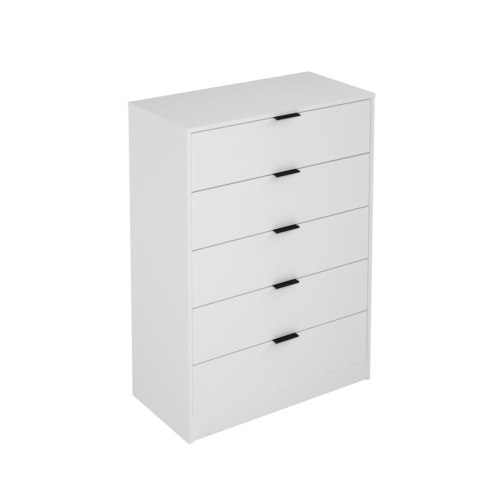 Cómoda home deva blanca con 5 cajones de 80x111x40 cm de la marca Sin marca