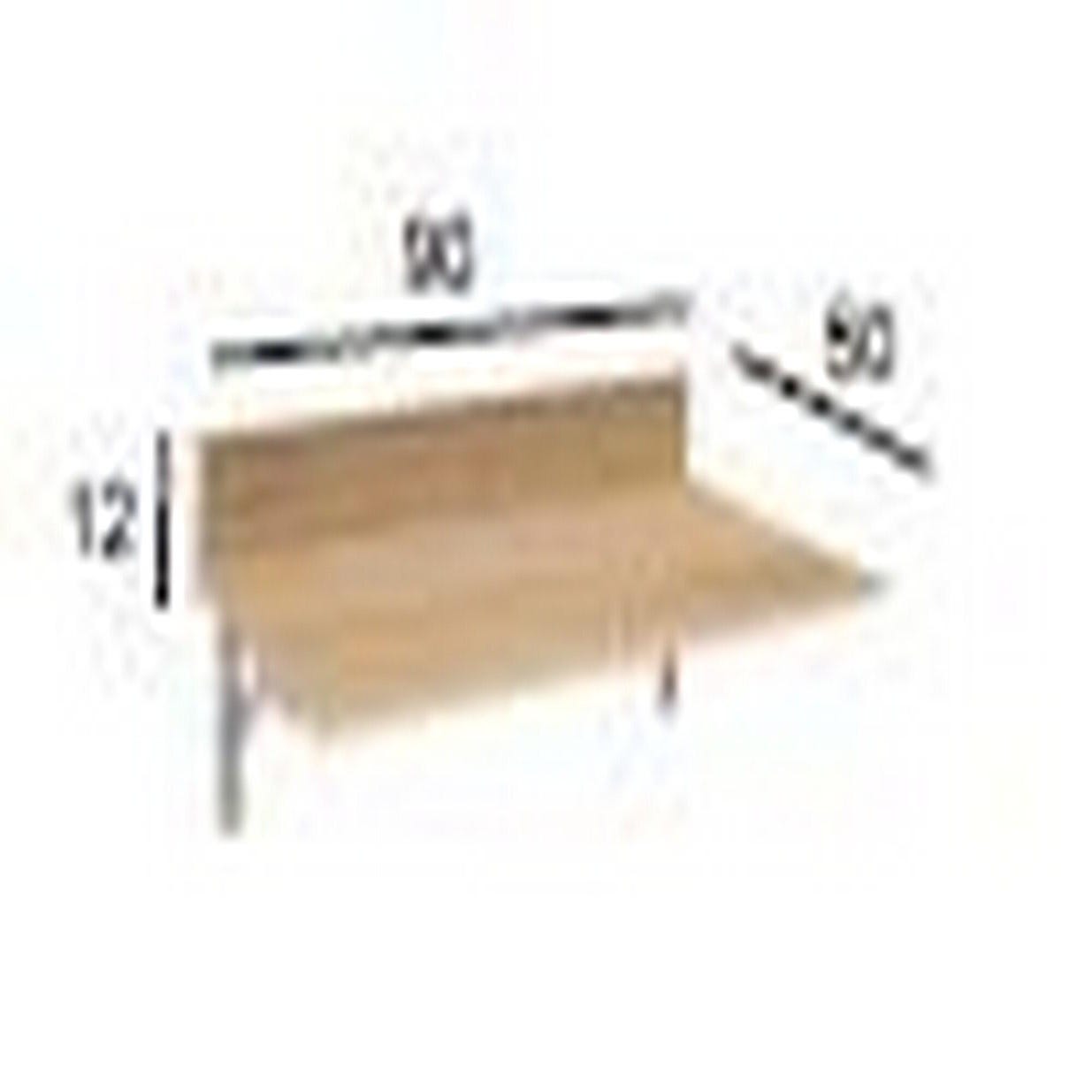 Mesa de cocina rectangular blanca y aluminio Ainhoa de 50 x x 90 cm
