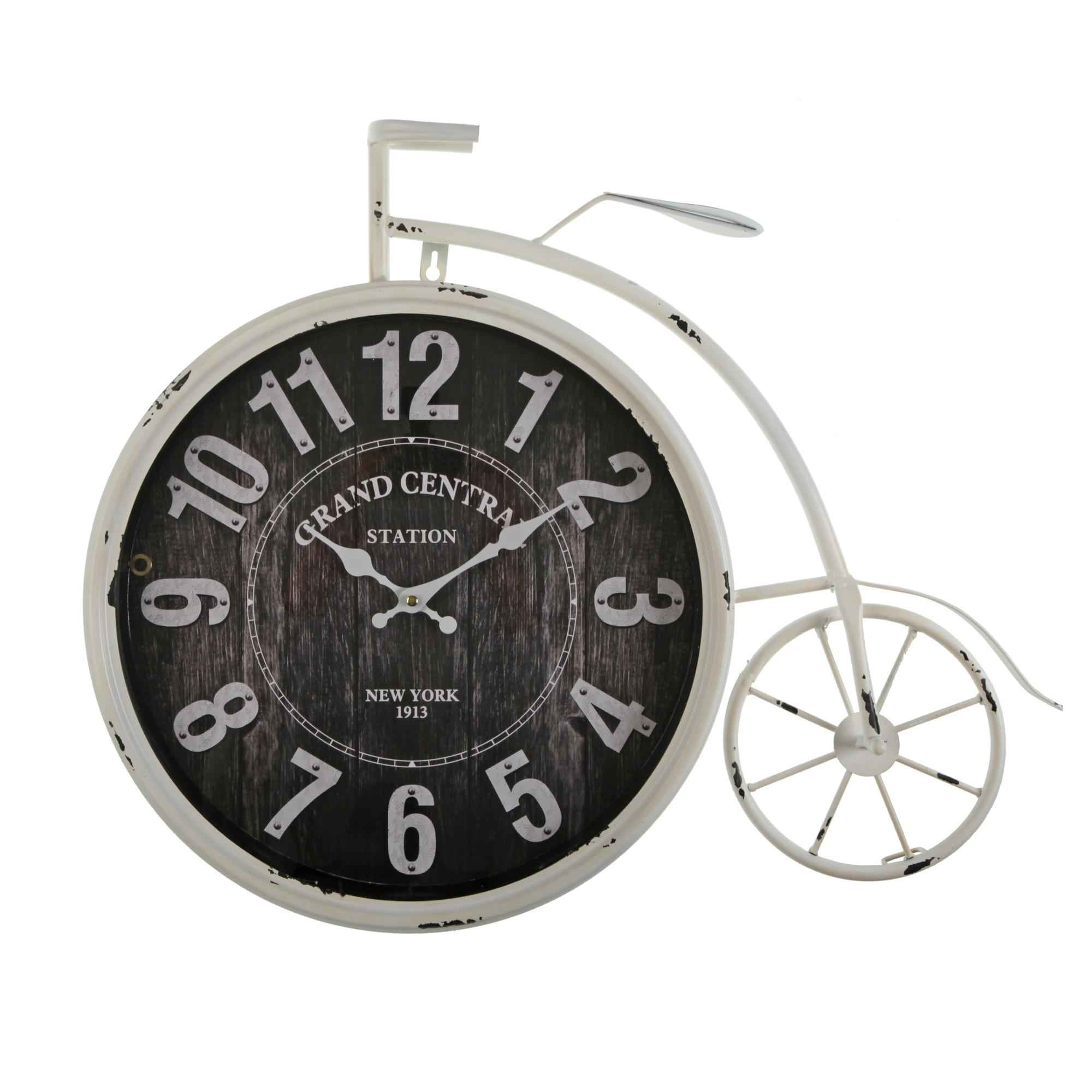 Reloj de pared redondo bicicleta negro de 60 cm