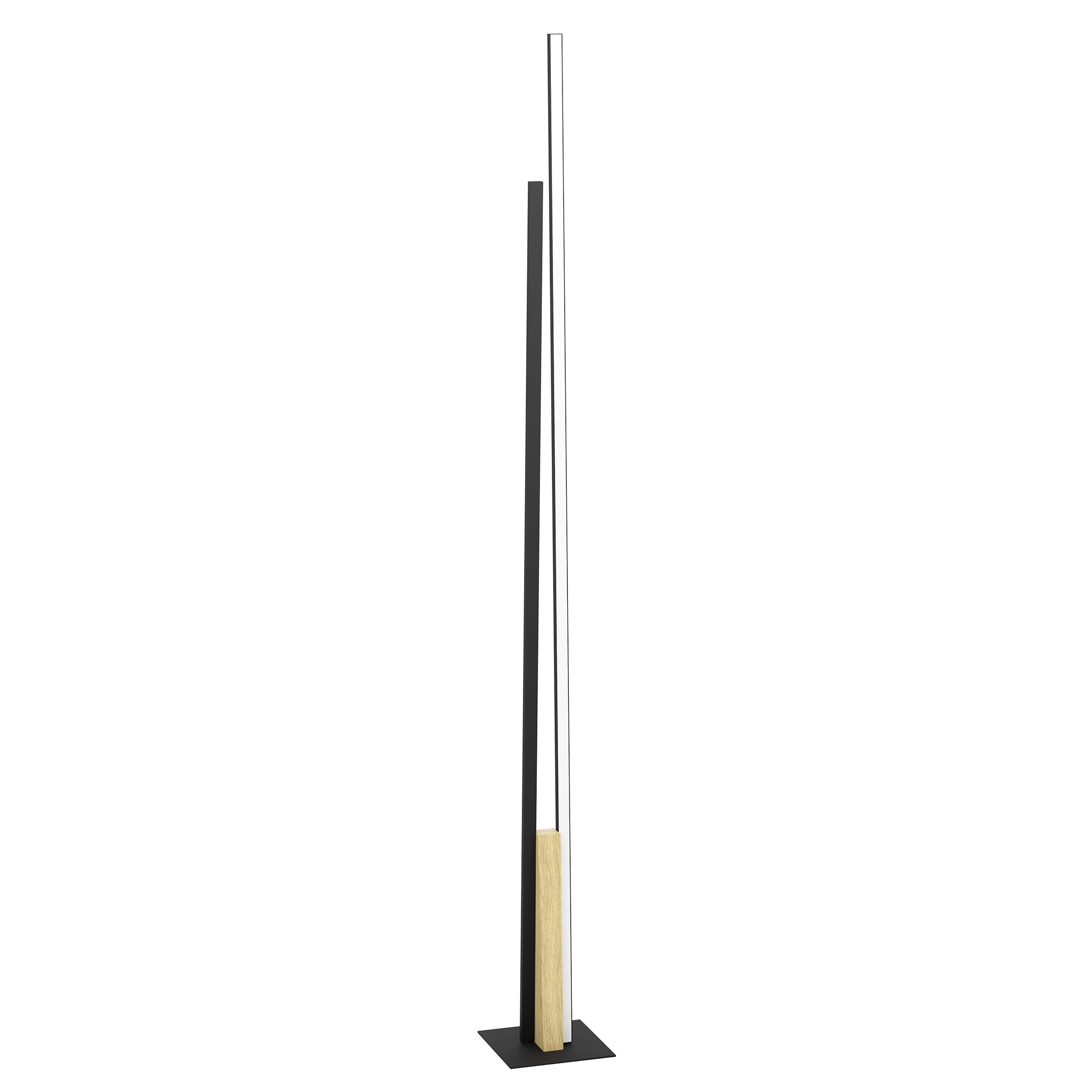 Lámpara de pie eglo panagria led 10w 3000k negro/madera 146 cm alto