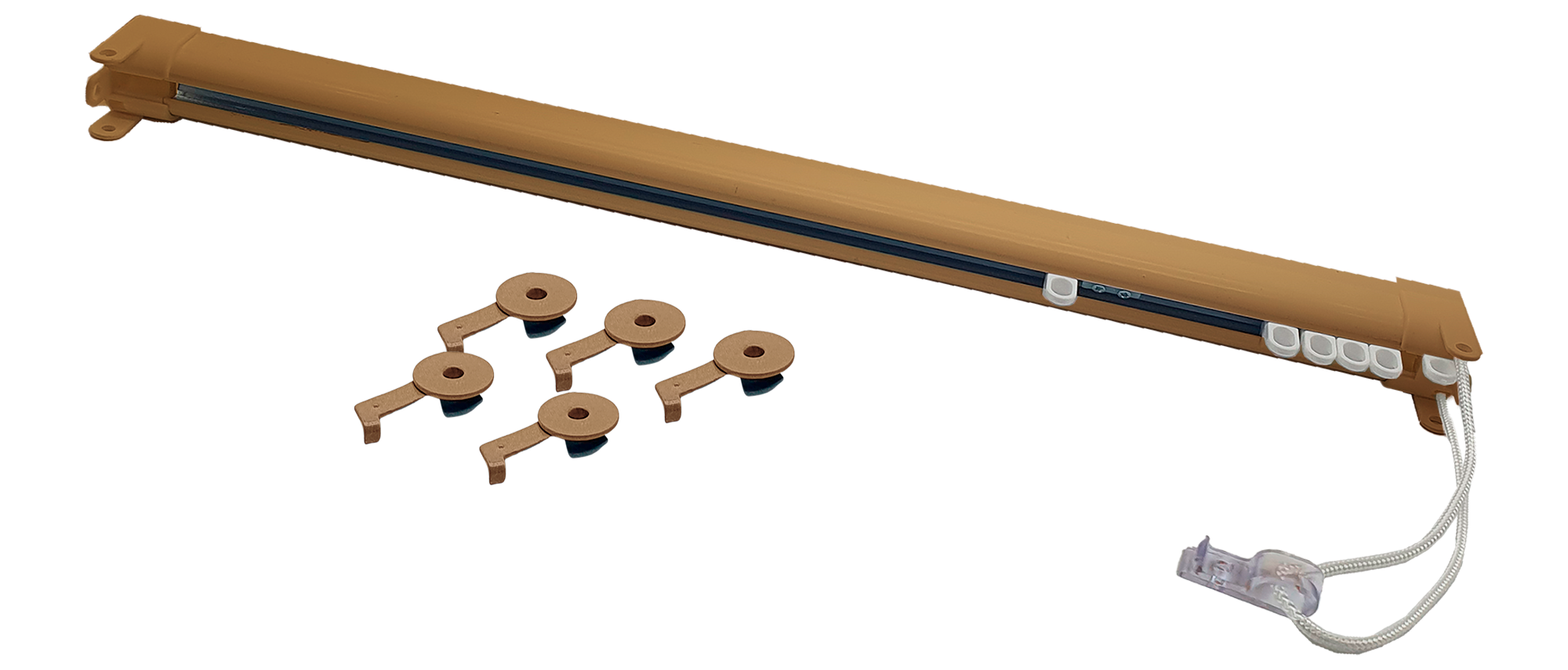Riel clave onda perfecta techo cordón 400cm* en dos piezas oro mate