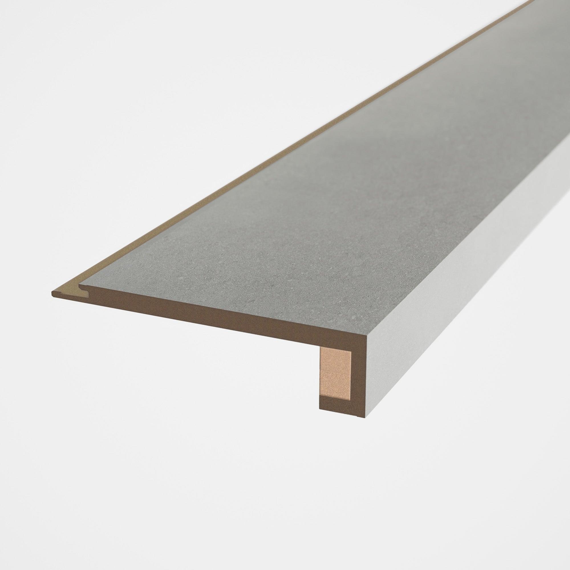 Pack de 2 mamperlanes hdf efecto madera gris granito light 118.4x11x3,9cm