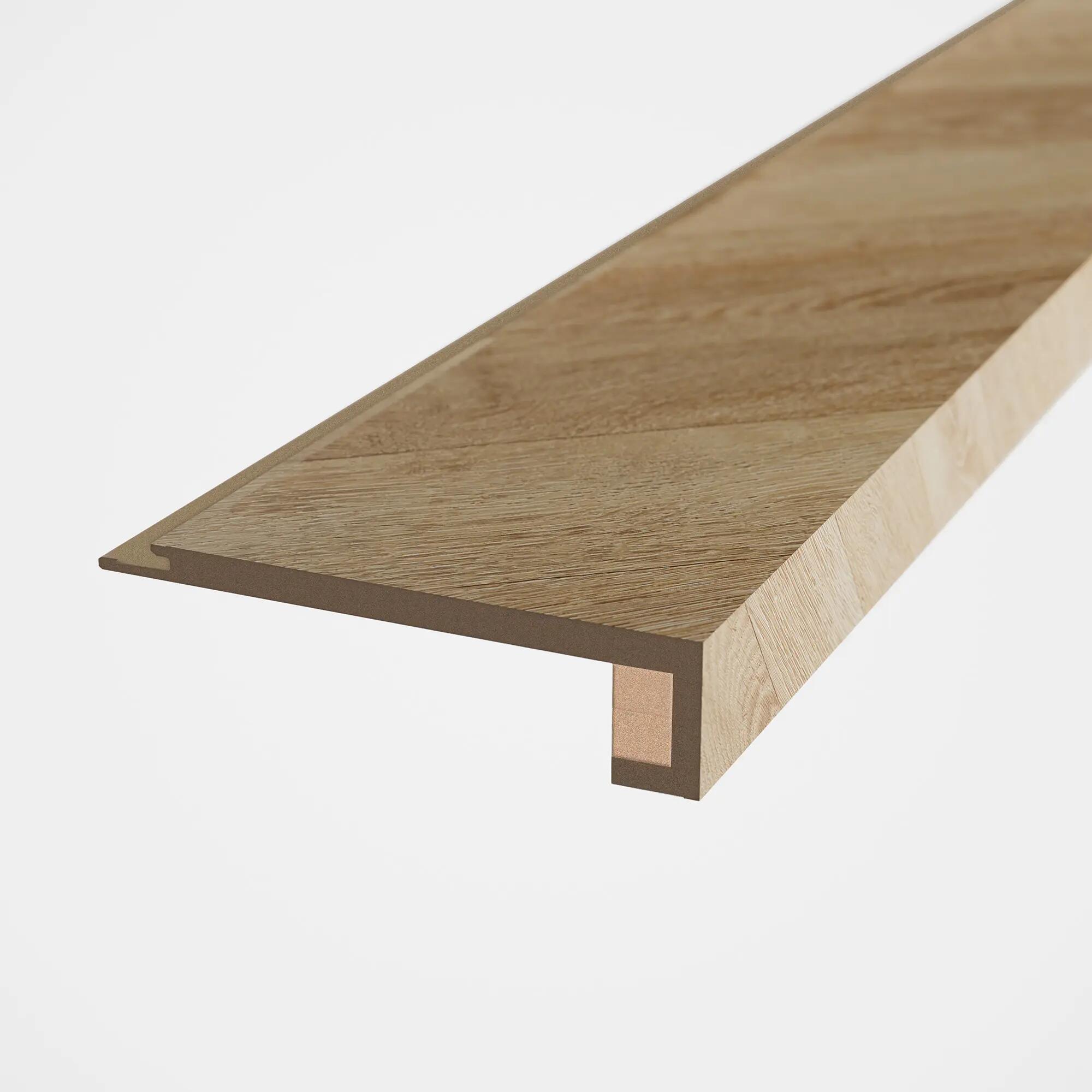Pack de 2 mamperlanes hdf efecto madera natural espiga casual 118.4x11x3,9cm