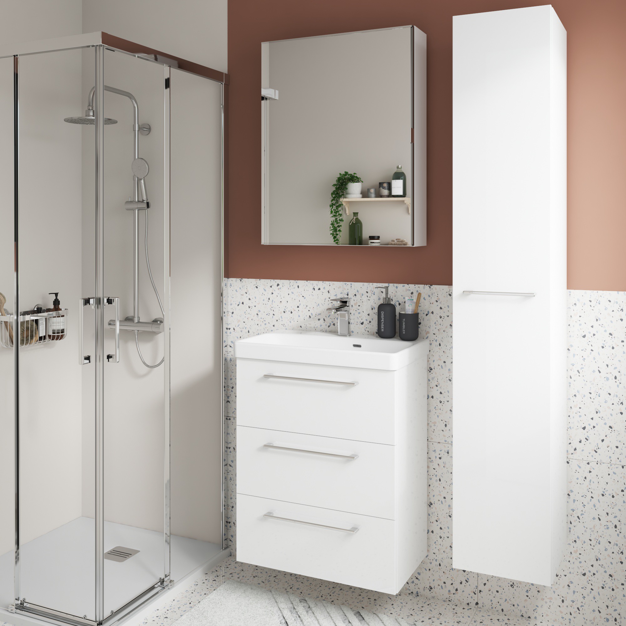 Mueble de baño con lavabo remix blanco 60x33 cm