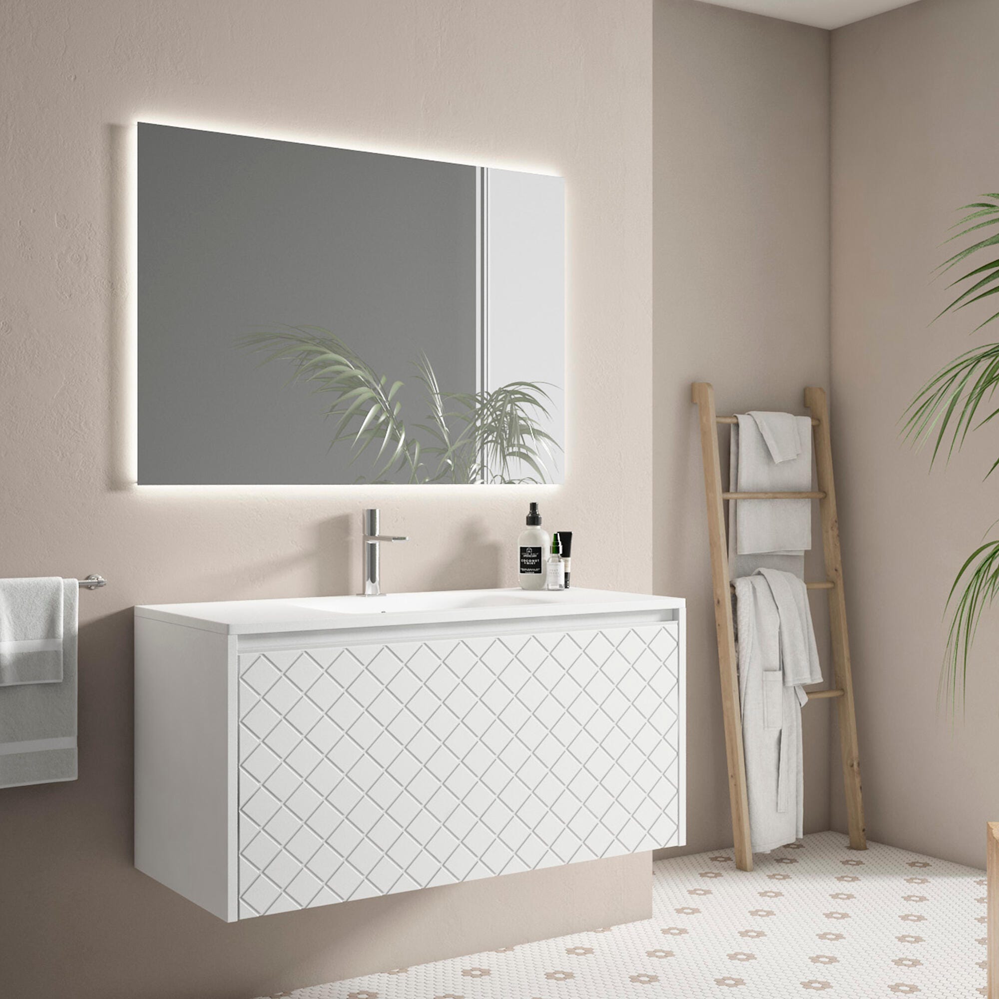 Espejo de baño con luz LED Circle antivaho 80x80 cm