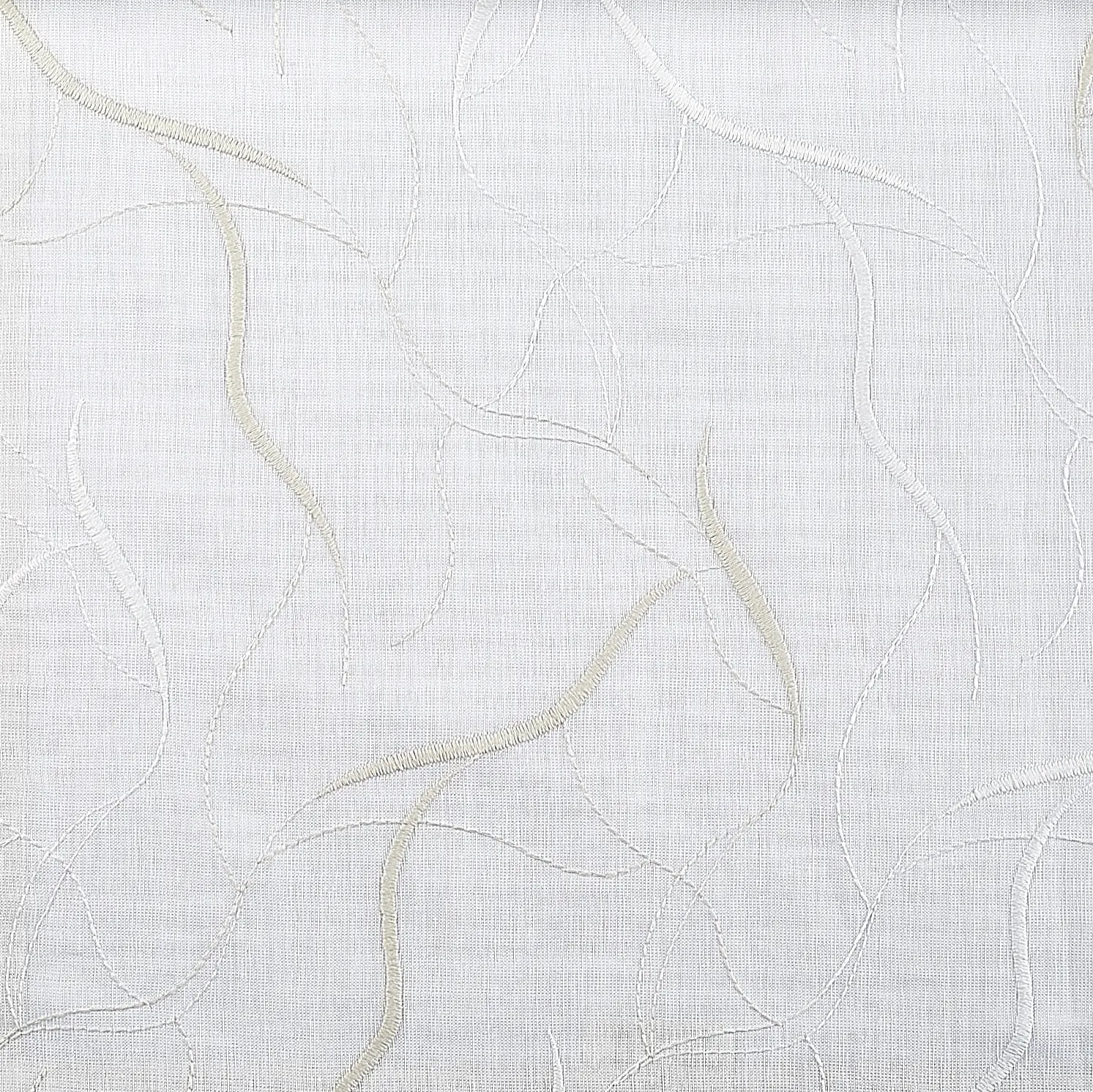 Visillo al corte bordado jomezana blanco, bordado beige ancho 300 cm