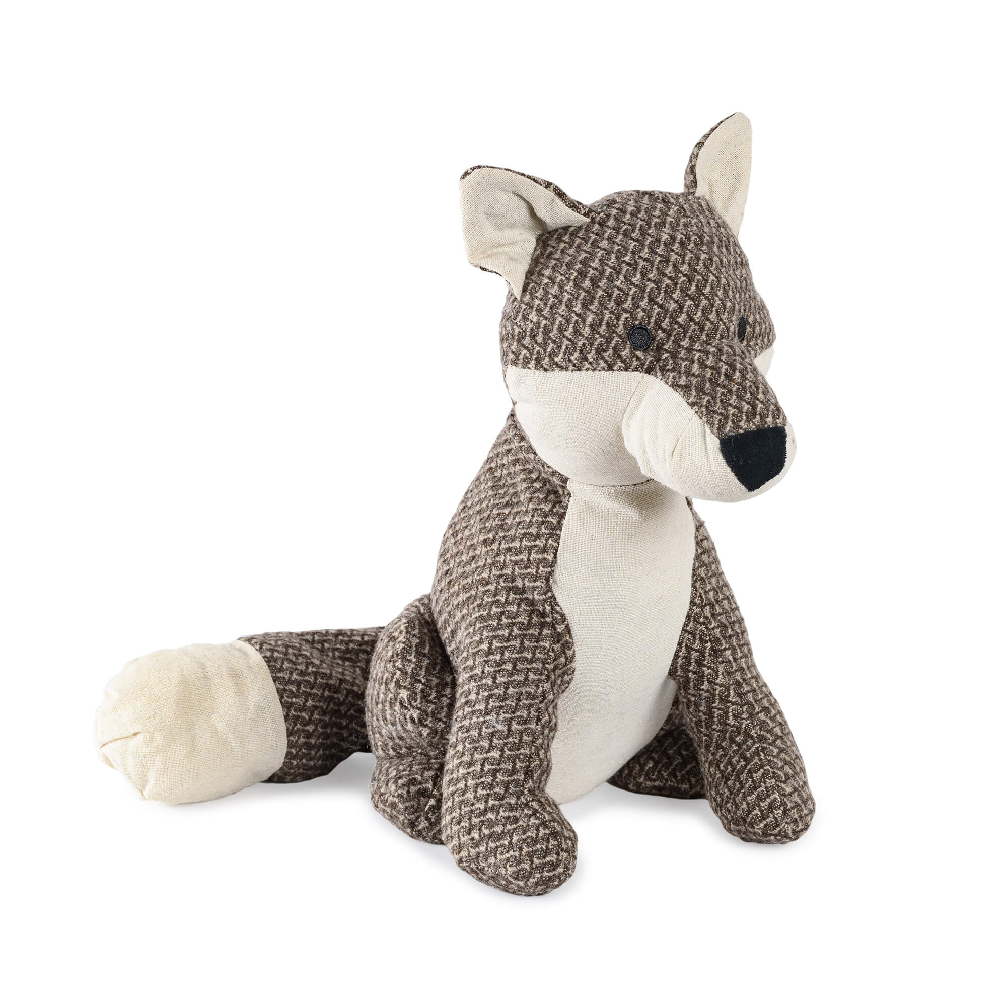 Retenedor peluche de zorro. medidas: 23 x 28 x 22 cm (ancho x alto x fondo).