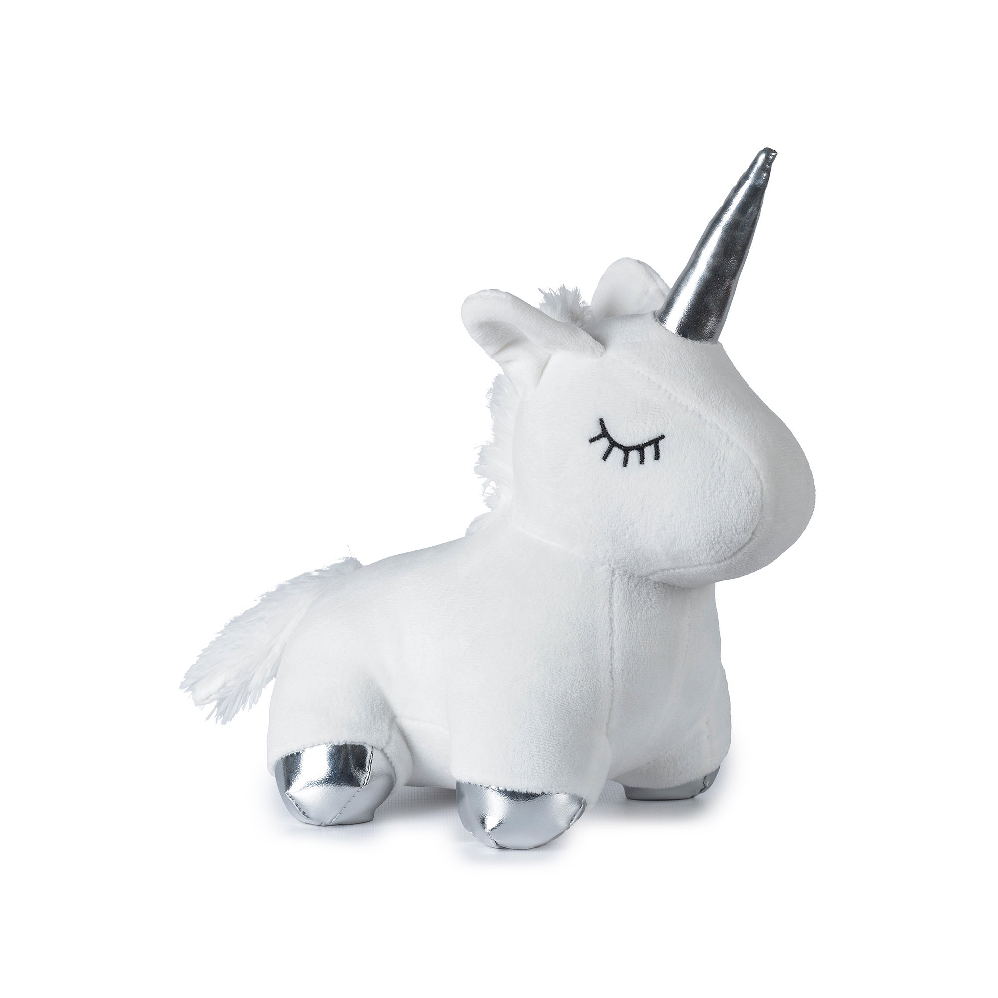 Retenedor peluche de unicornio. medidas: 27 x 27 x 18 cm (ancho x alto x fondo).