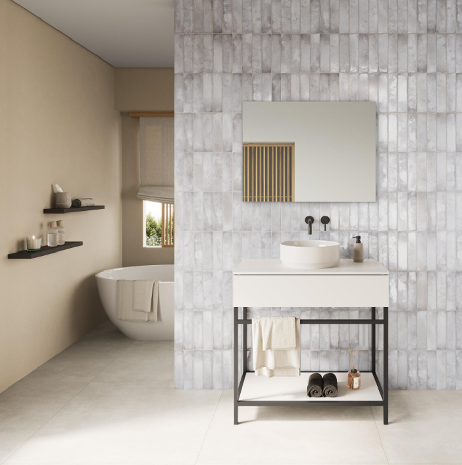 Mueble de baño con lavabo toire blanco 80x46 cm