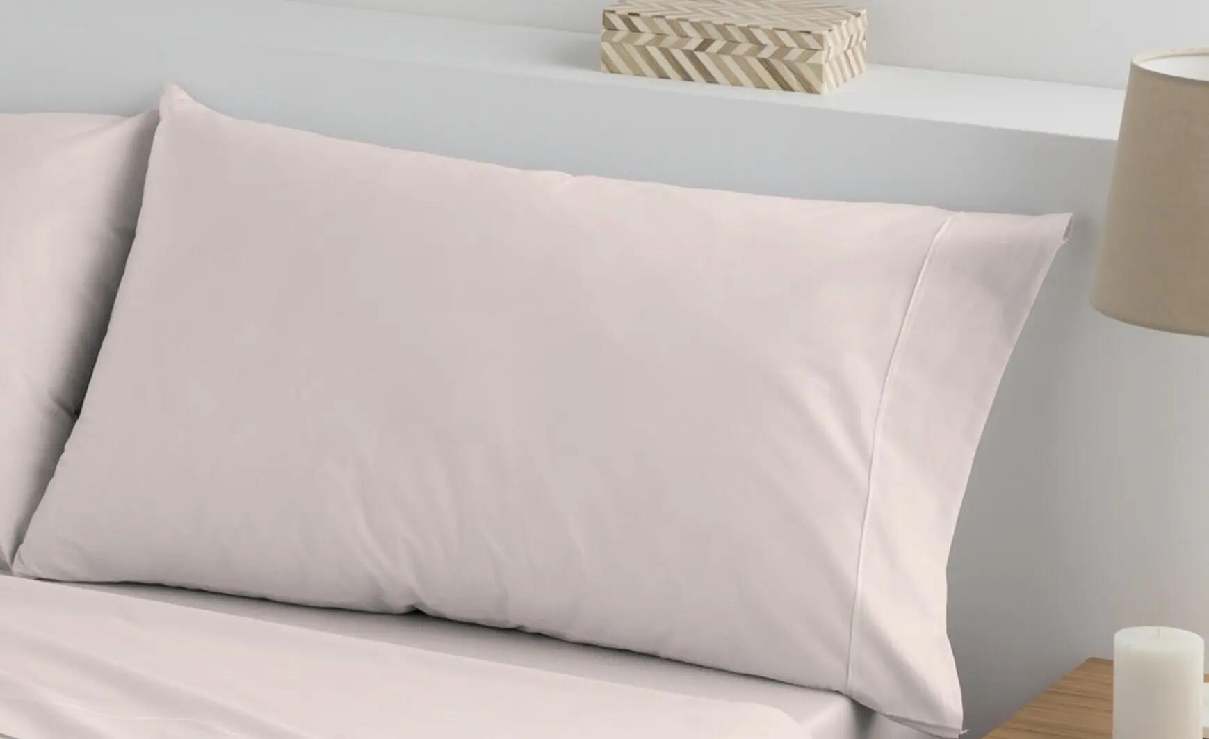 Funda de almohada de algodón beige para de cama 150 cm