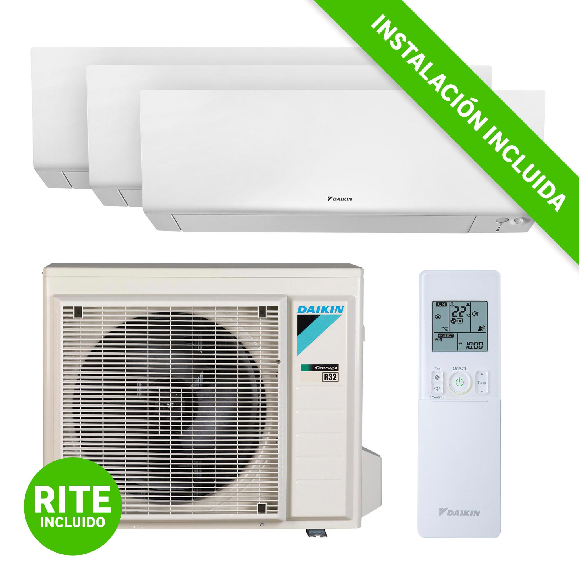 Aire acondiciona 3x1 daikin perfera 52n wifi 2x2150+3010 fg instalación incluida