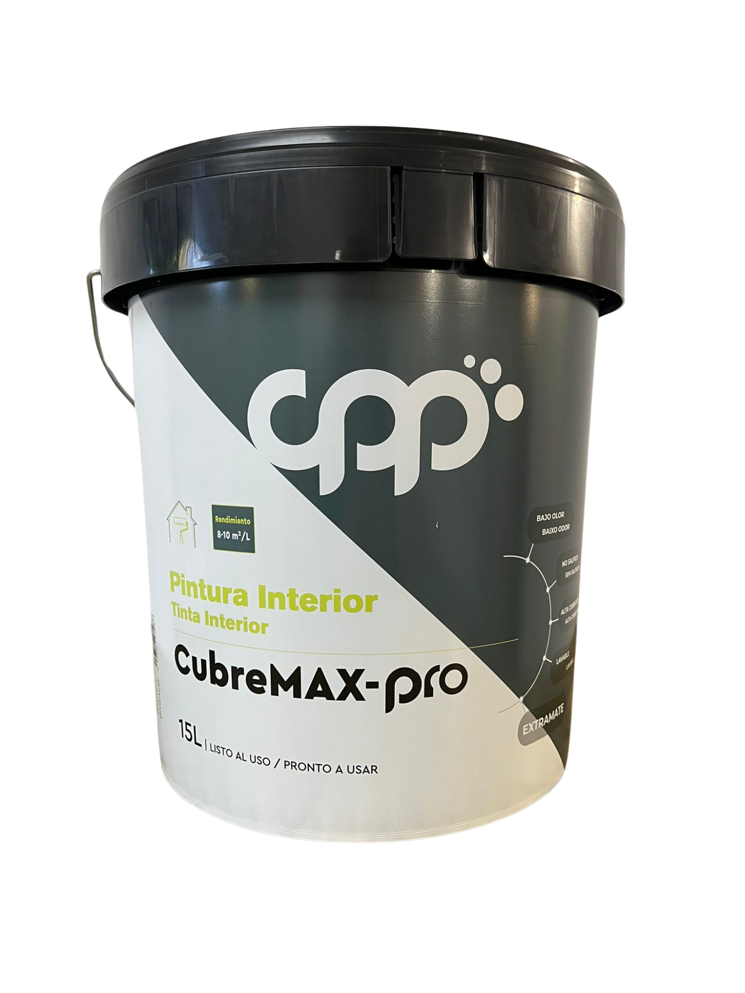 Pintura de interior cubremax-pro cpp mate 15l blanco - Elmandela