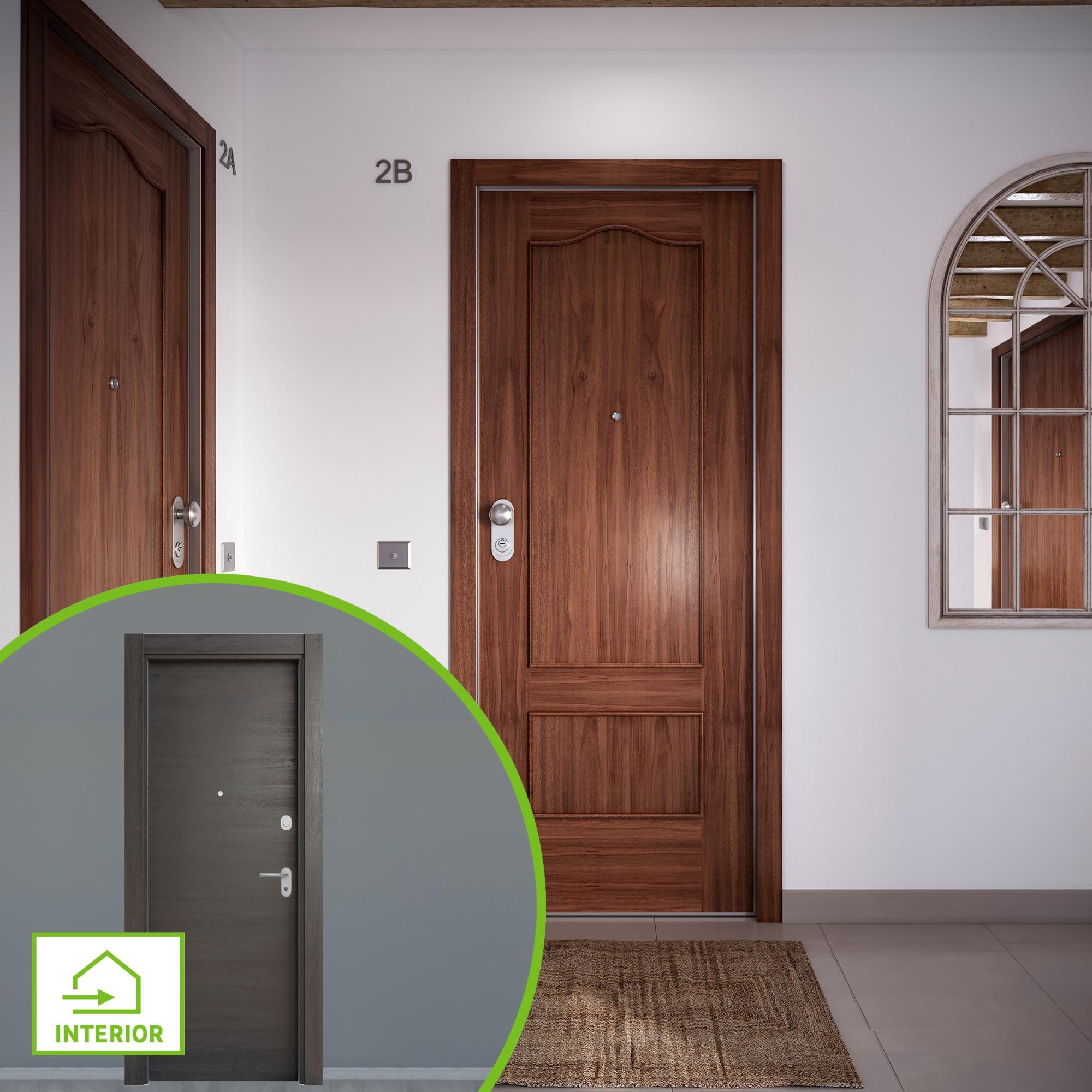 Puerta acorazada omega derecha provenzal sapelly/oslo azabache de 204x84 cm de la marca DIERRE