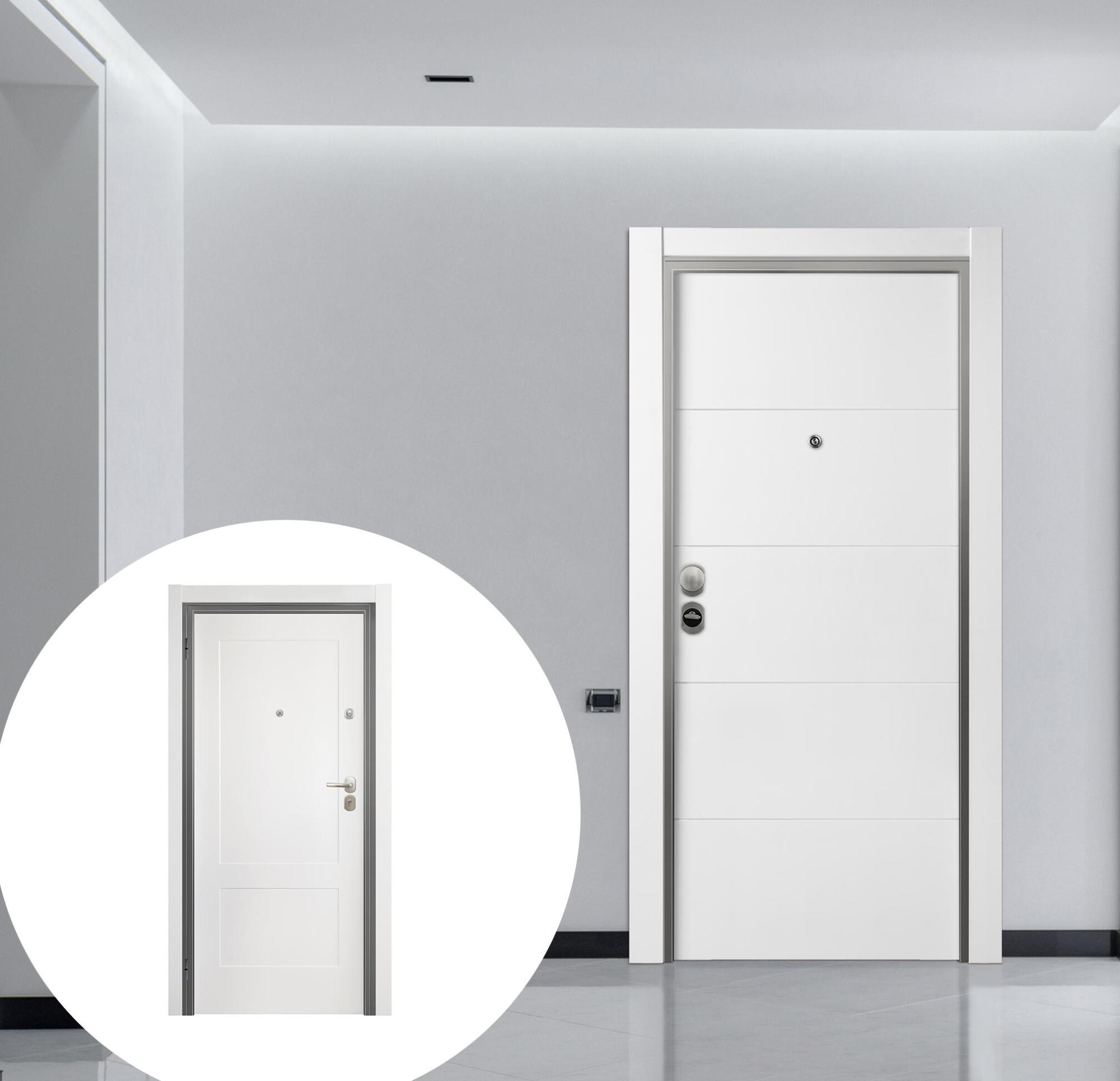 Puerta acorazada omega lucerna blanco/ atlanta blanco apertura izquierda 204x84