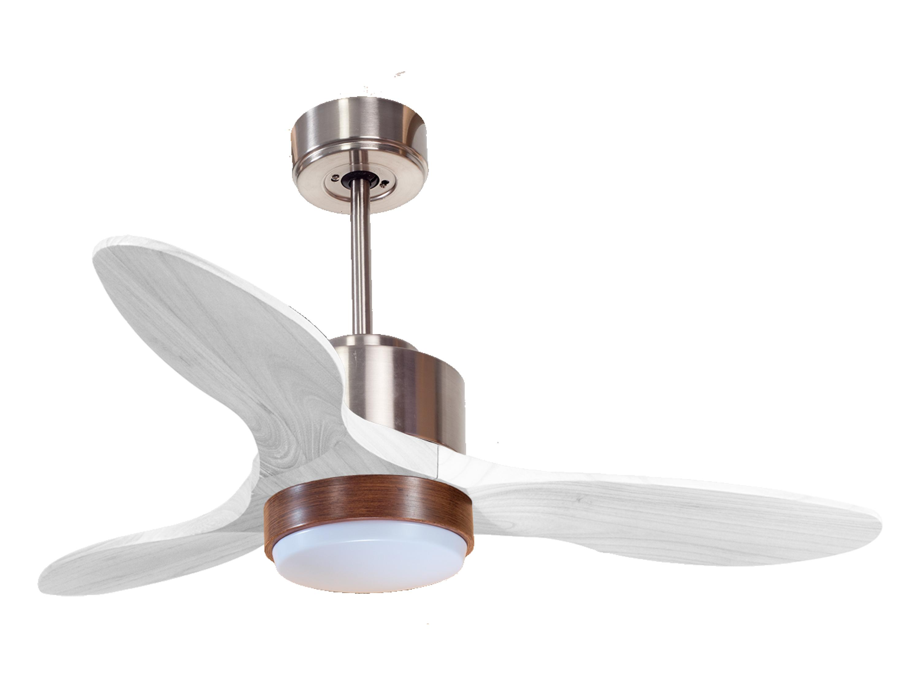Ventilador de techo con luz motor dc lima d106 02 17 16 klassfan plata 106 cm