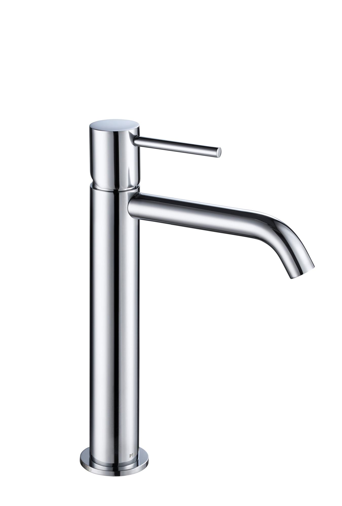 Grifo lavabo caño alto pomo monomando maier look cromo