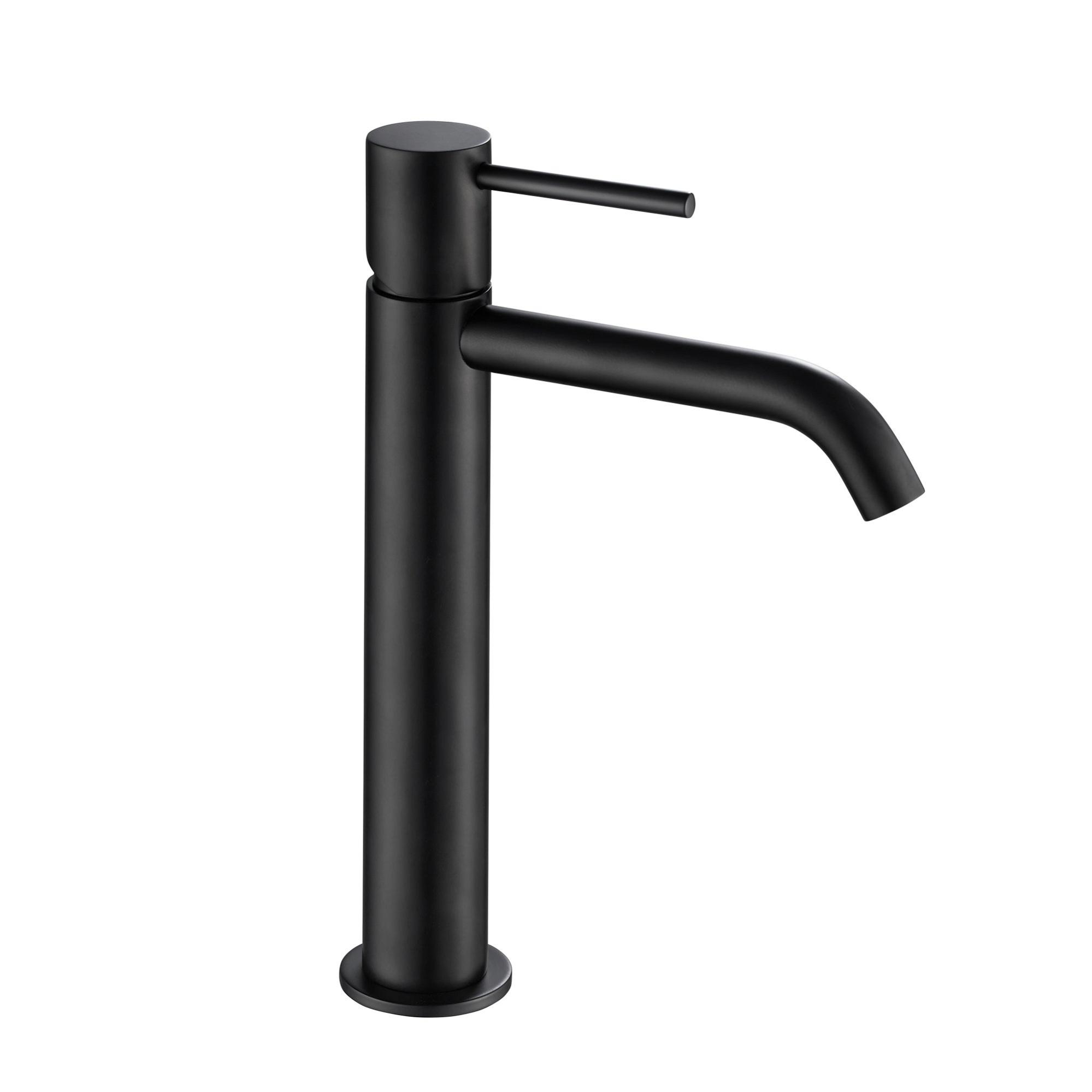 Grifo lavabo caño alto monomando maier look negro mate de la marca MAIER