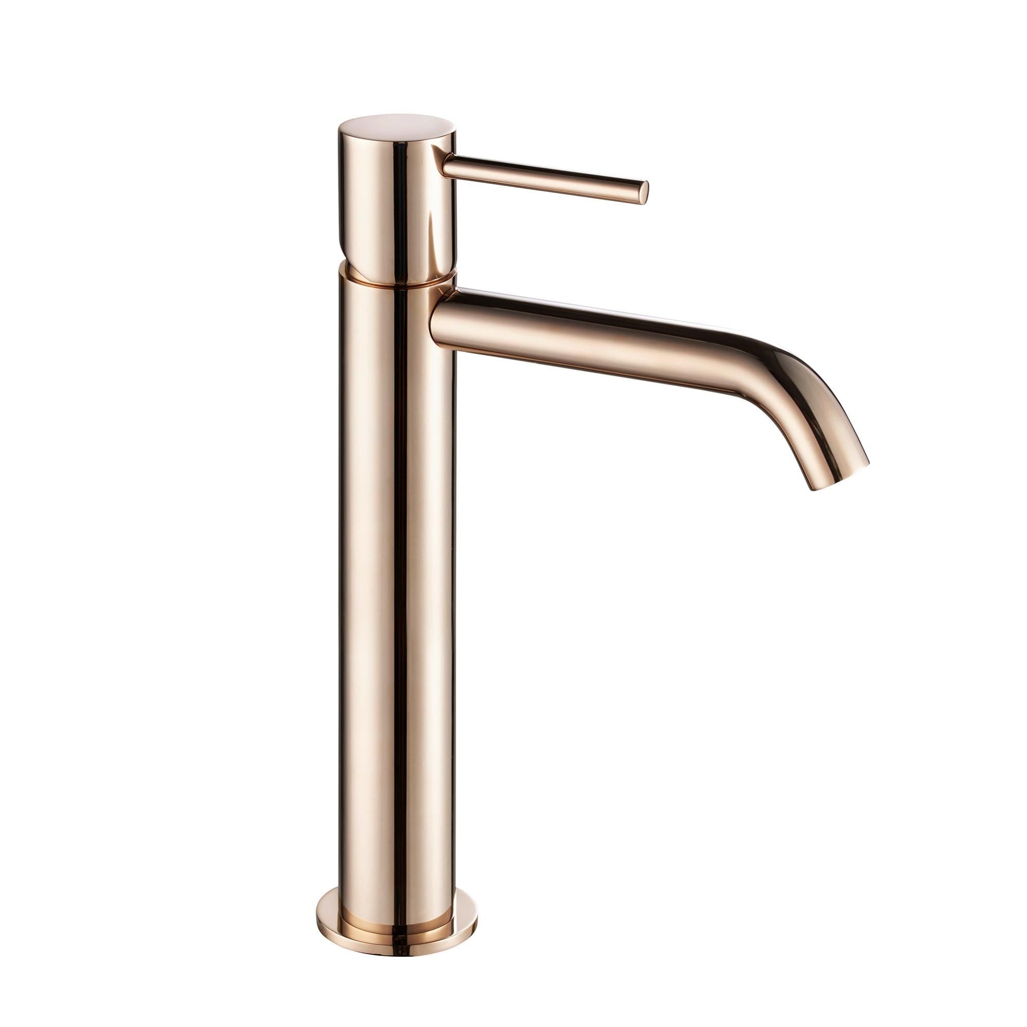 Grifo lavabo ca o alto monomando MAIER Look oro rosa Leroy Merlin