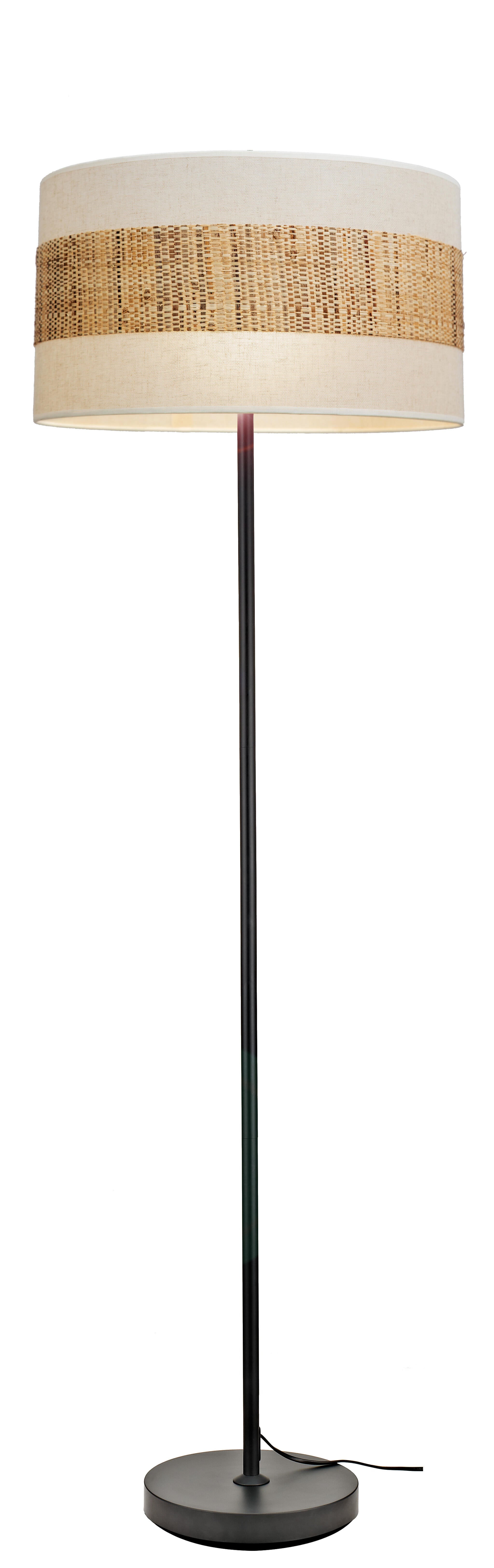 Lámpara de pie alejandría e27 rafia 153 cm alto