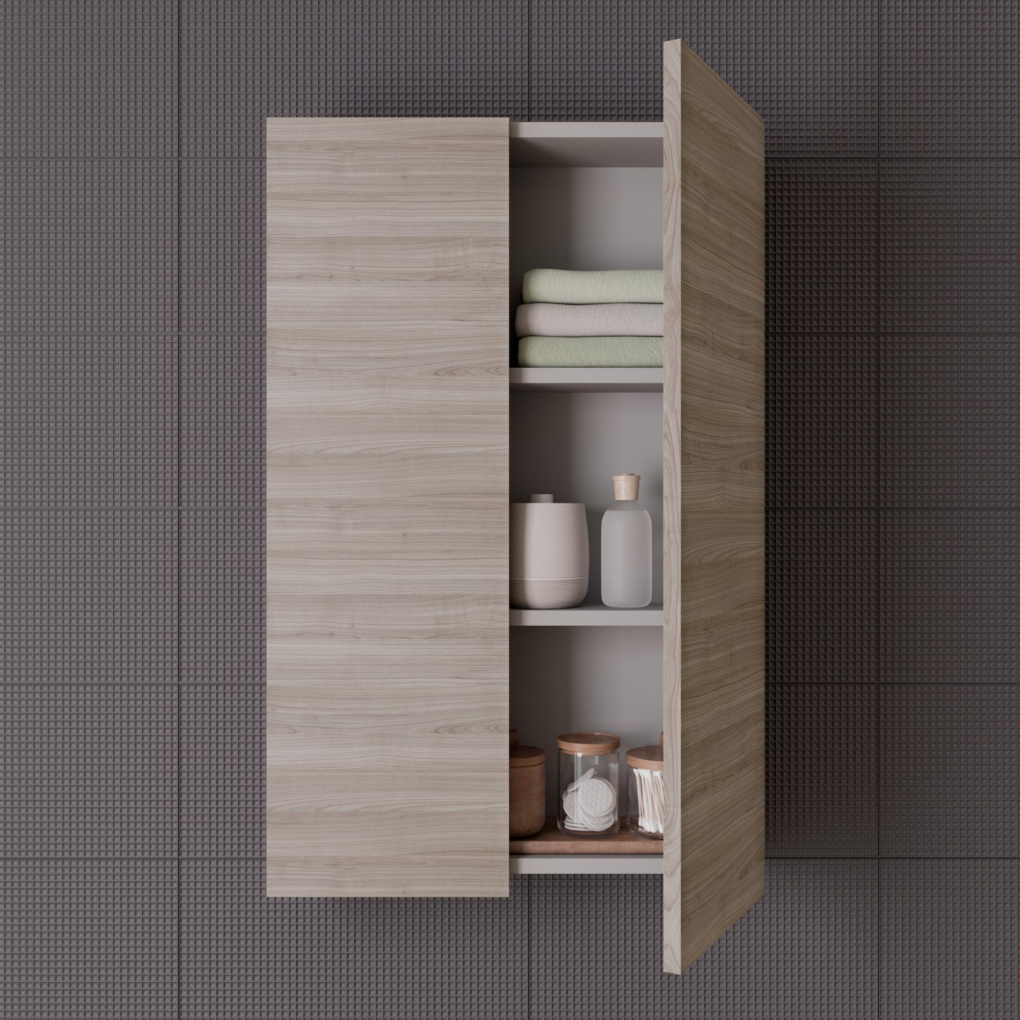 Armario de baño para colgar kansha roble 80x50x15 cm de la marca ROYO