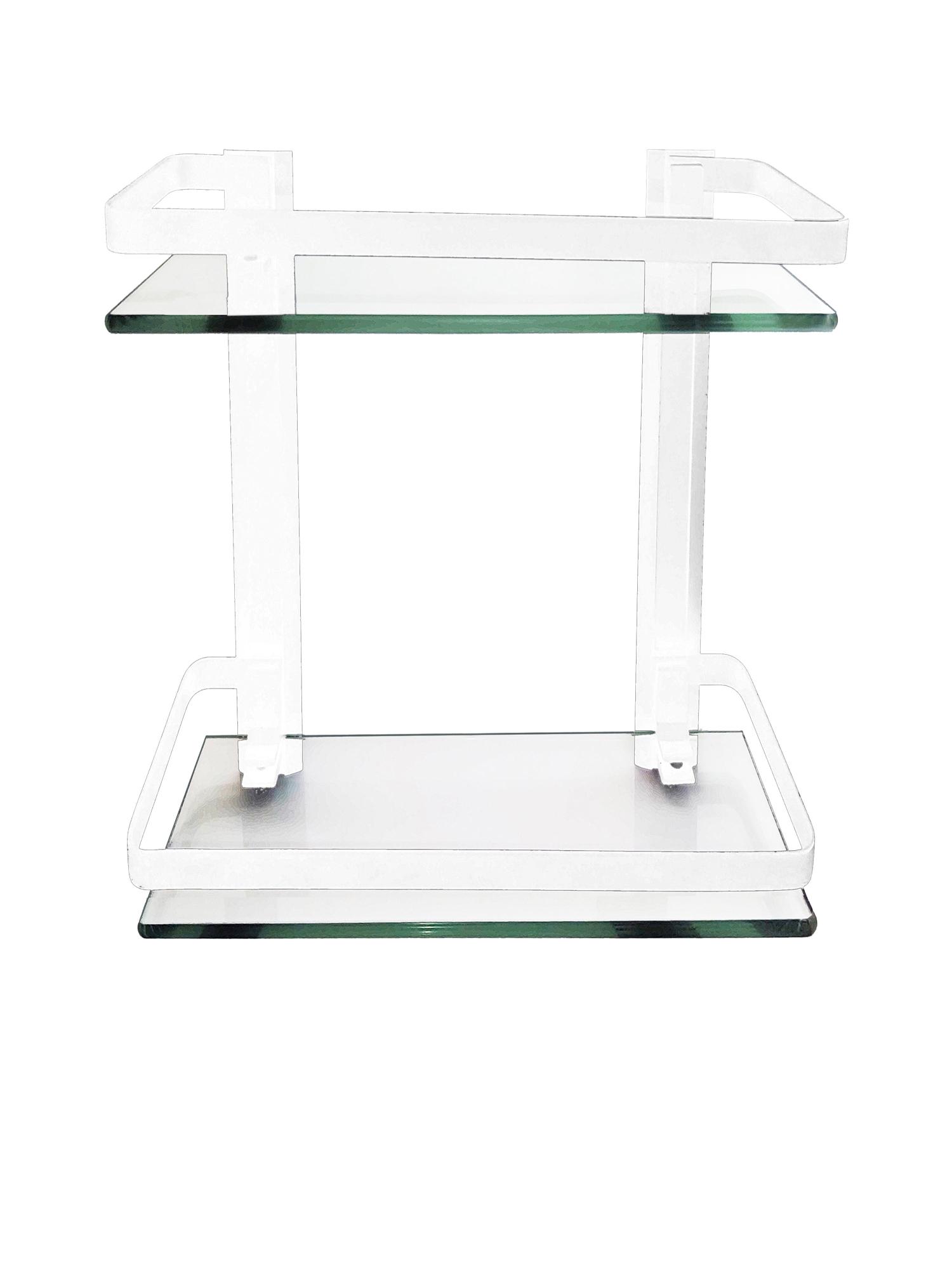 Estante de baño blanco  transparente 38.5x31x13 cm de la marca CROMADOS MODERNOS