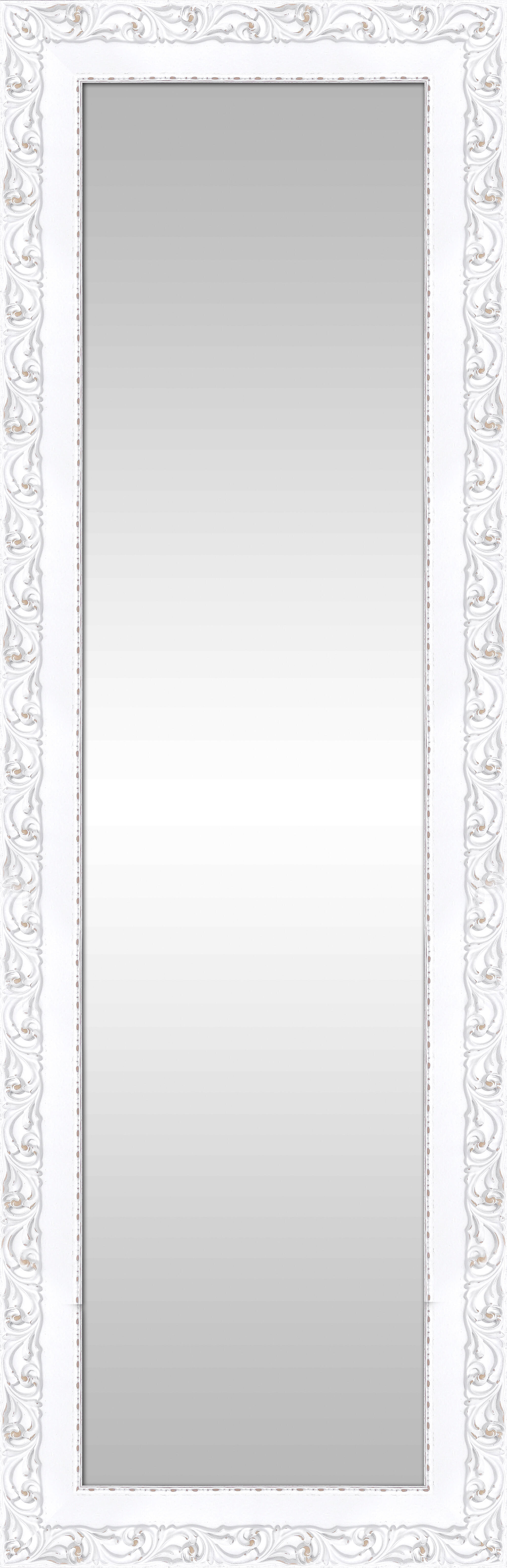 Espejo enmarcado rectangular romantique blanco 133 x 43 cm