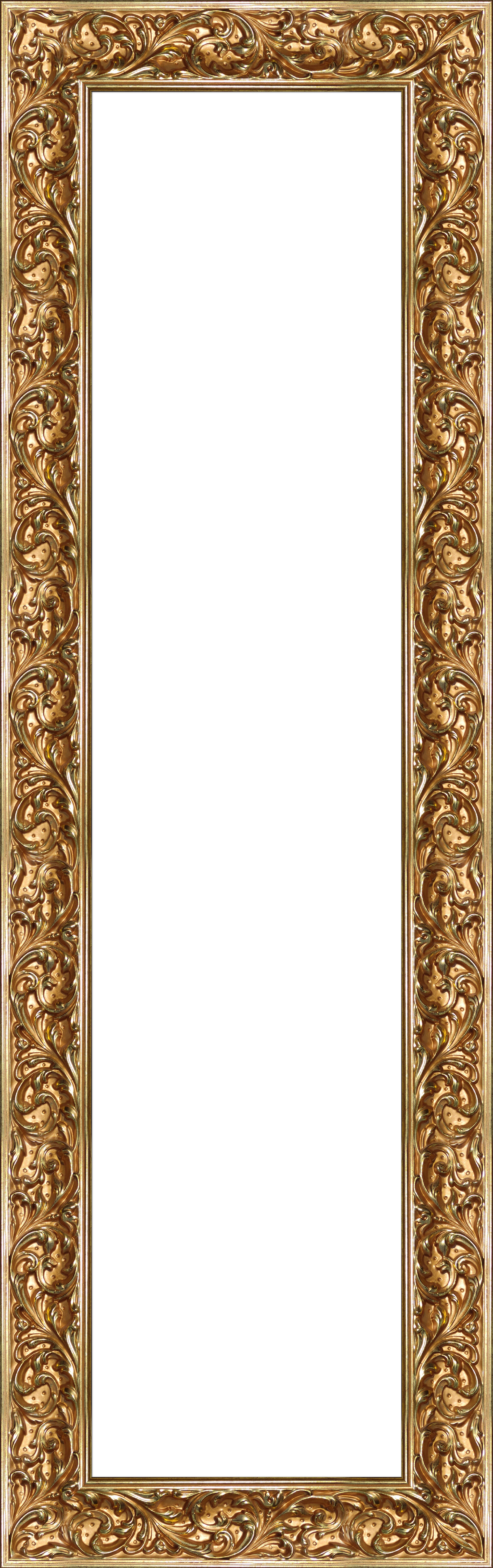 Espejo enmarcado rectangular moldura dorado 175 x 55 cm