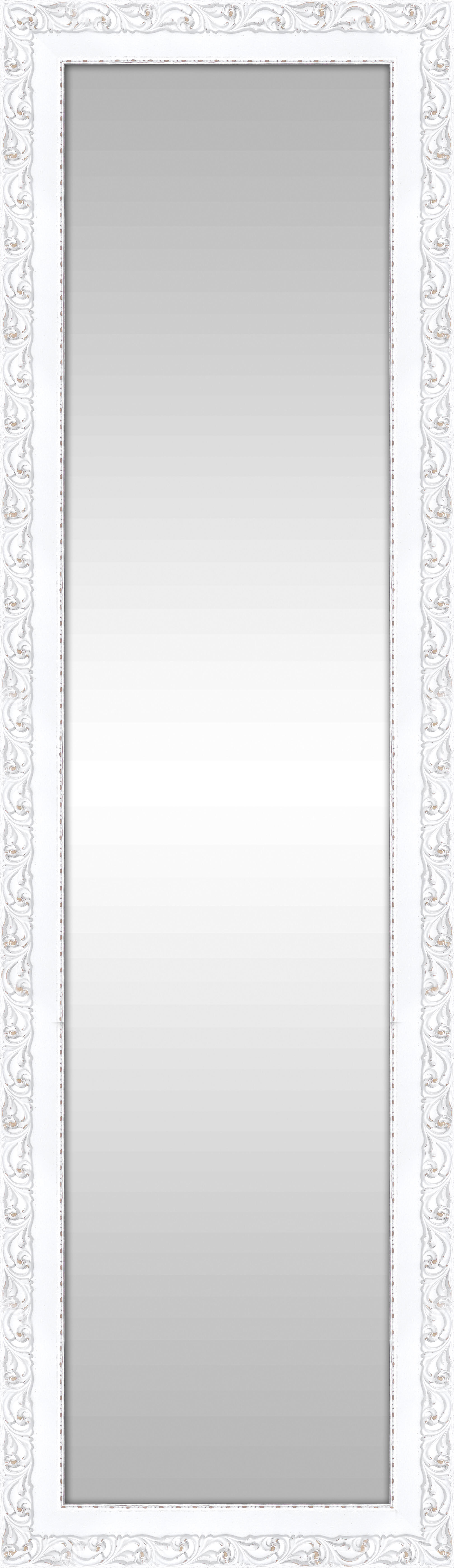 Espejo enmarcado rectangular romantique blanco 170 x 50 cm