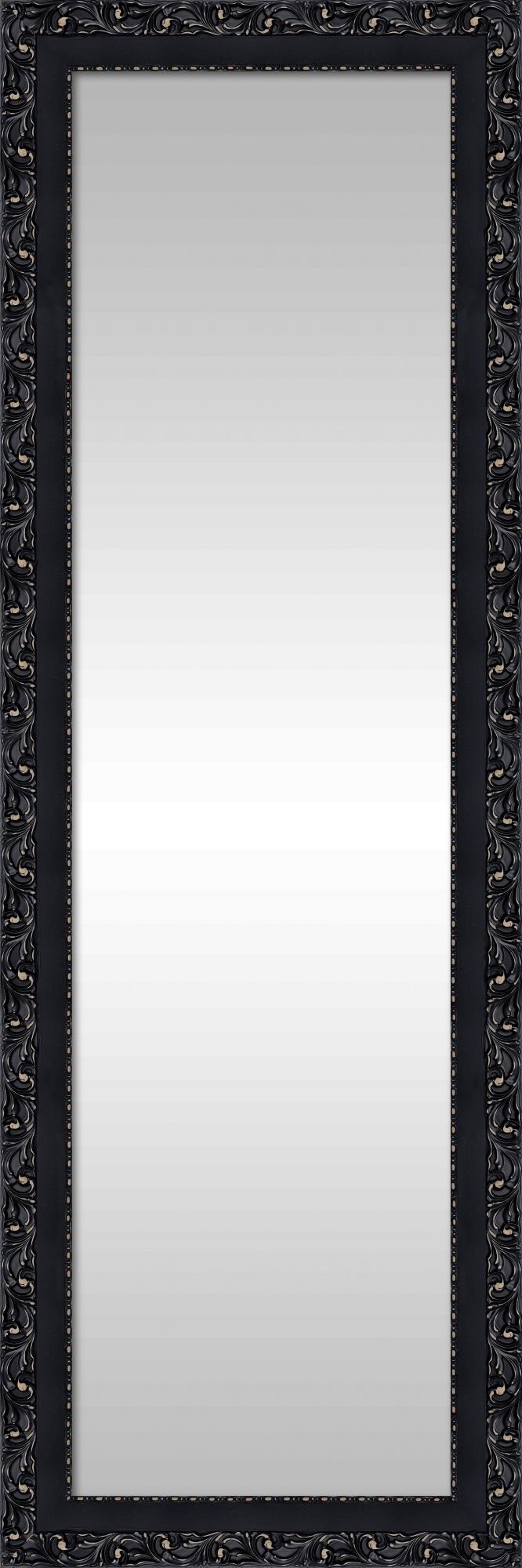Espejo enmarcado rectangular romantique negro 153 x 51 cm