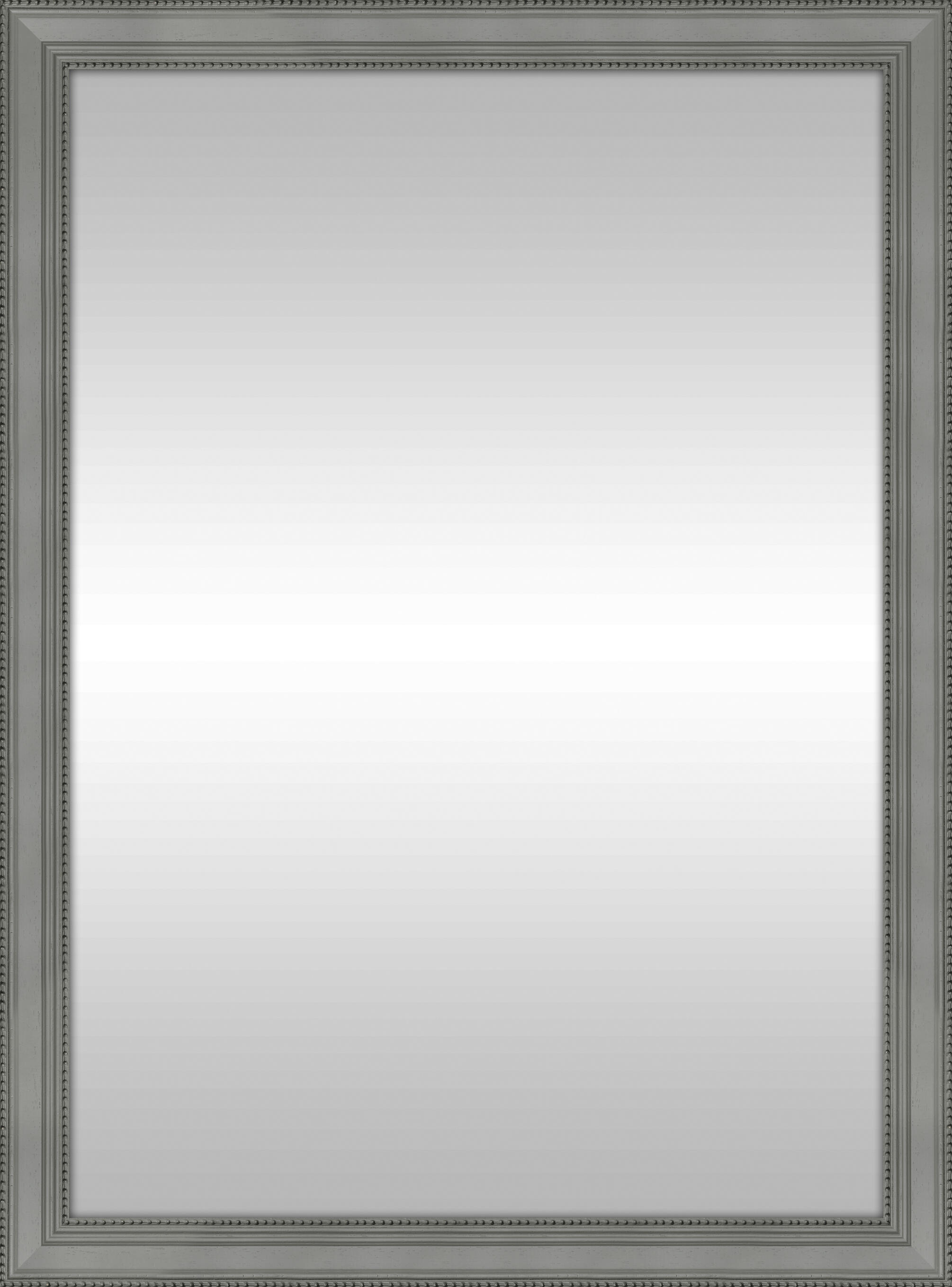 Espejo enmarcado rectangular moldura gris 77 x 57 cm