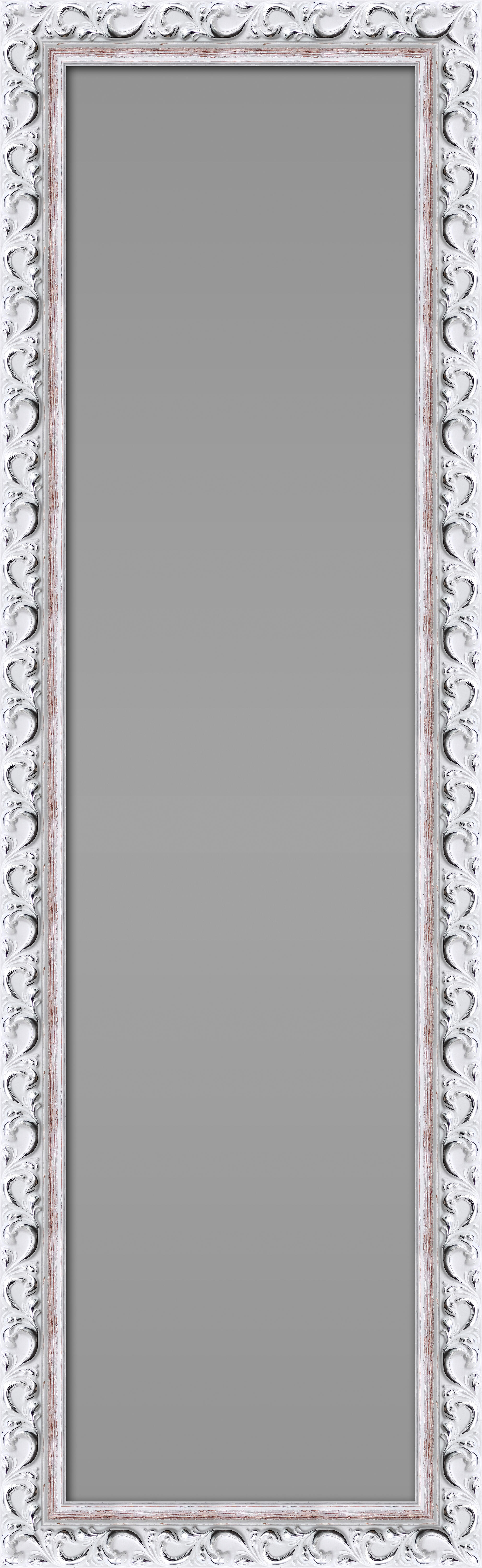 Espejo enmarcado rectangular moldura gris 129 x 39 cm