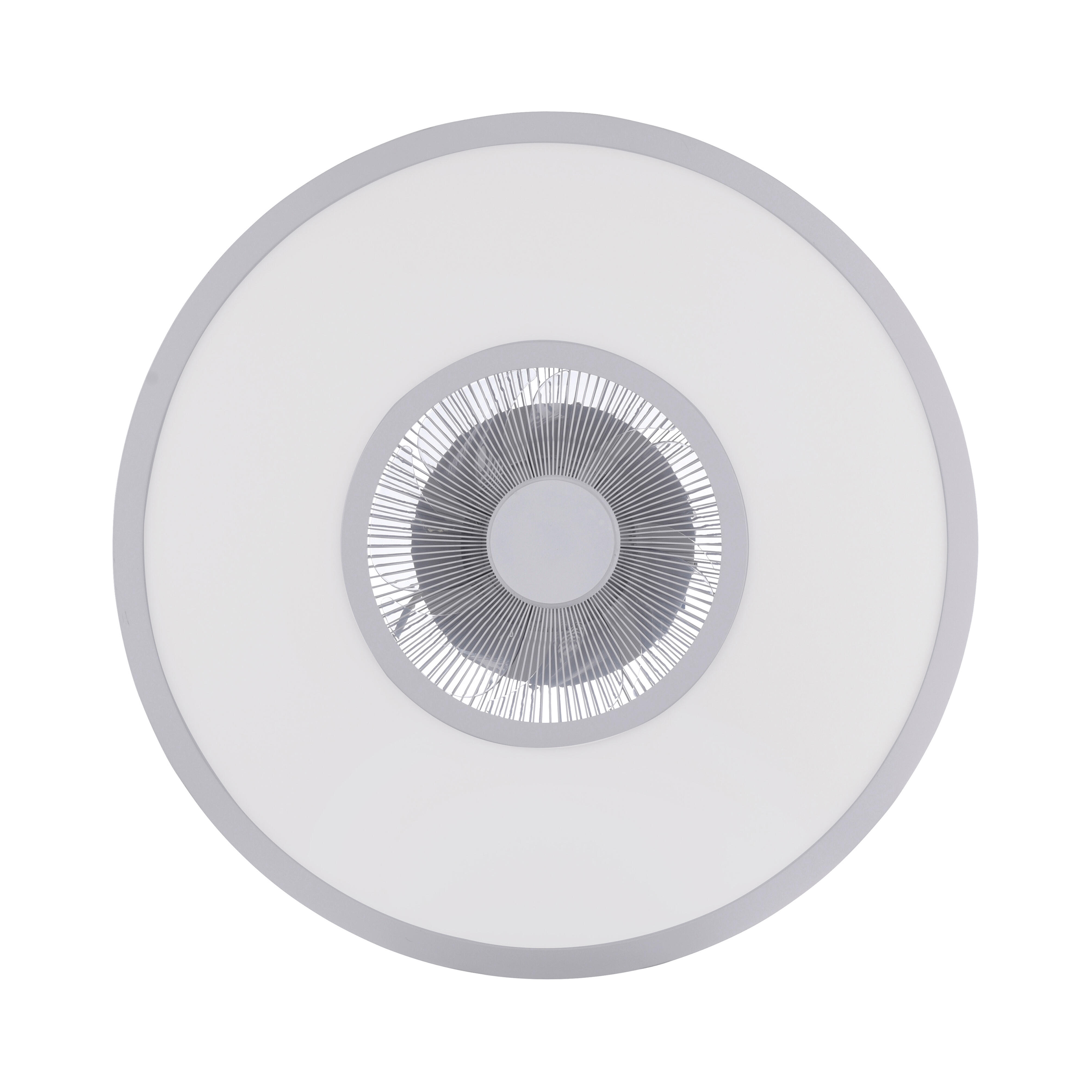 Ventilador de techo con luz motor ac flat blanco color luz regulable 59.5 cm