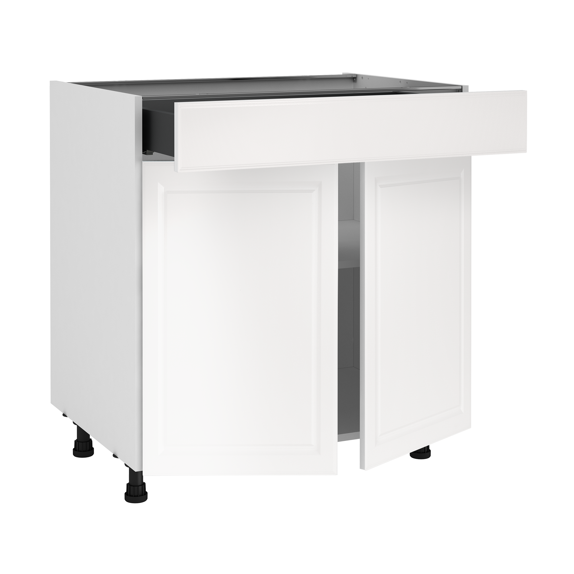 Mueble bajo de cocina delinia id oxford bl 76,8x80 cm 1 caj 2 pta