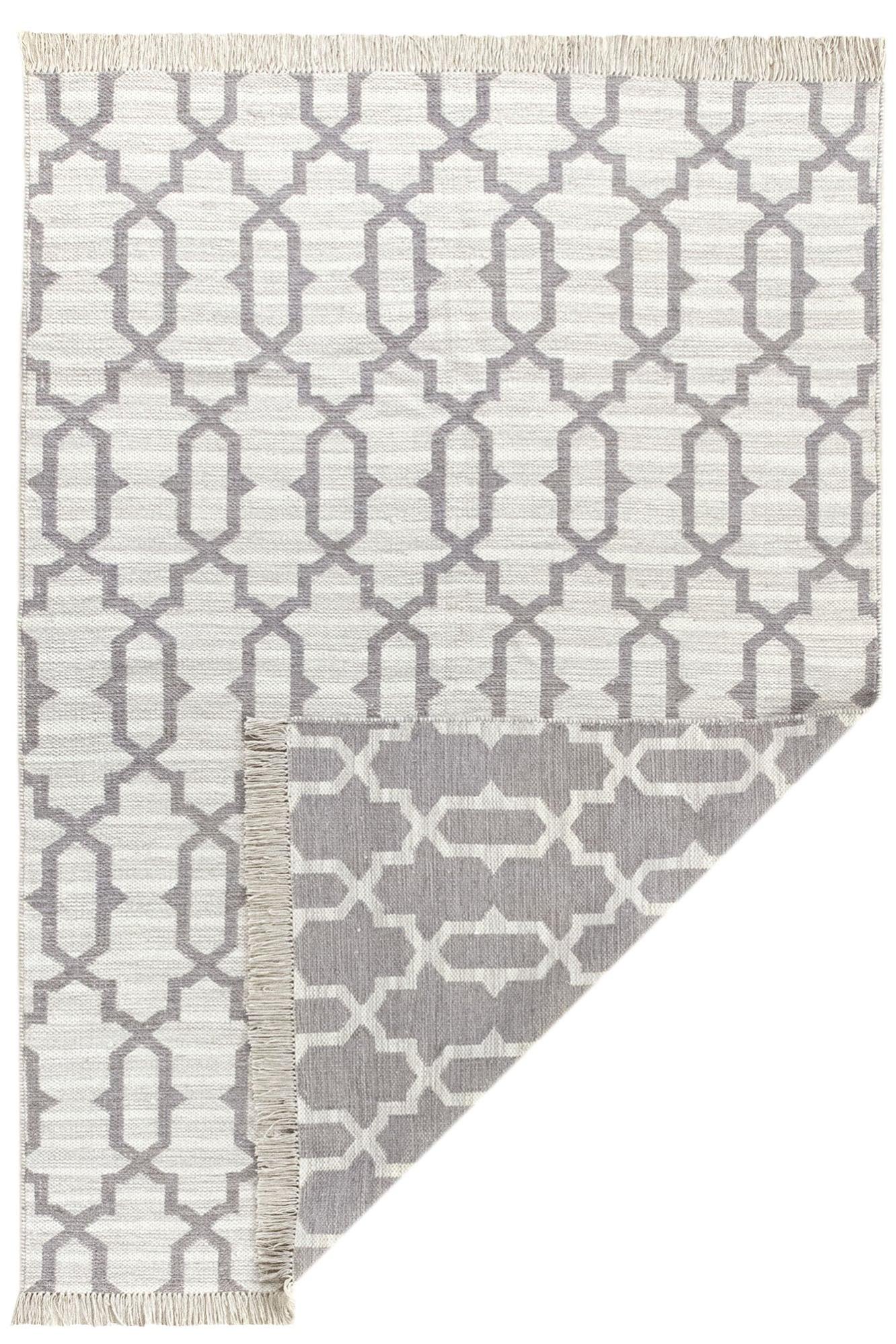 Alfombra lana kilim reversible d.02 beige 250x350cm