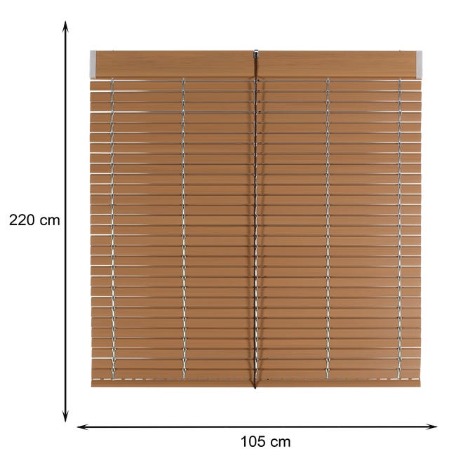 Persiana alicantina enrollable plástico 105x220 marrón
