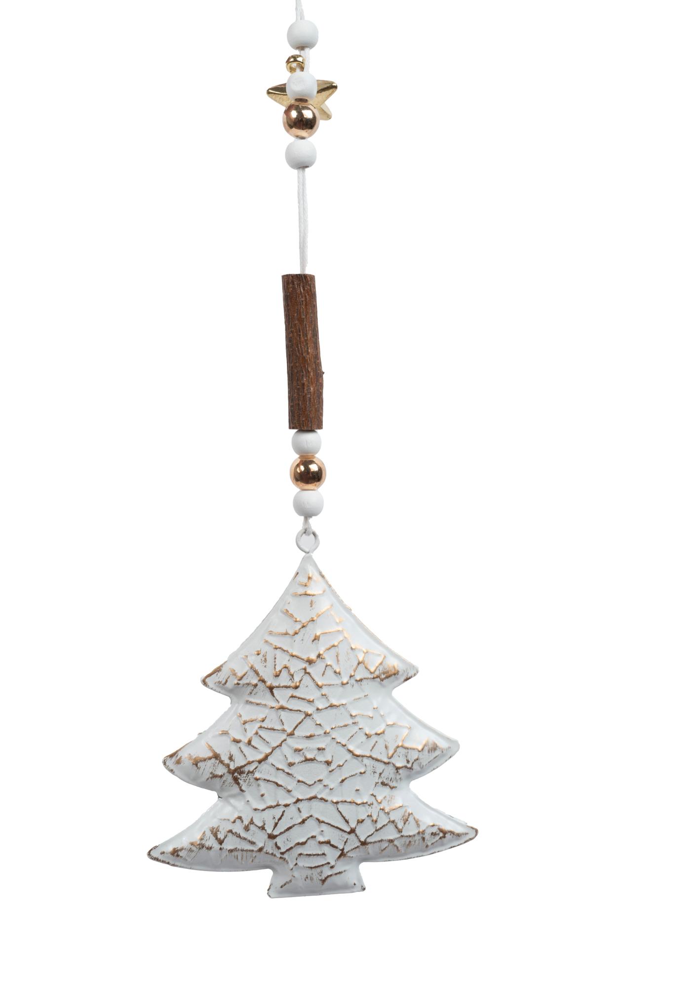 Decoración de árbol de navidad arbol blanco 1x8.5cm