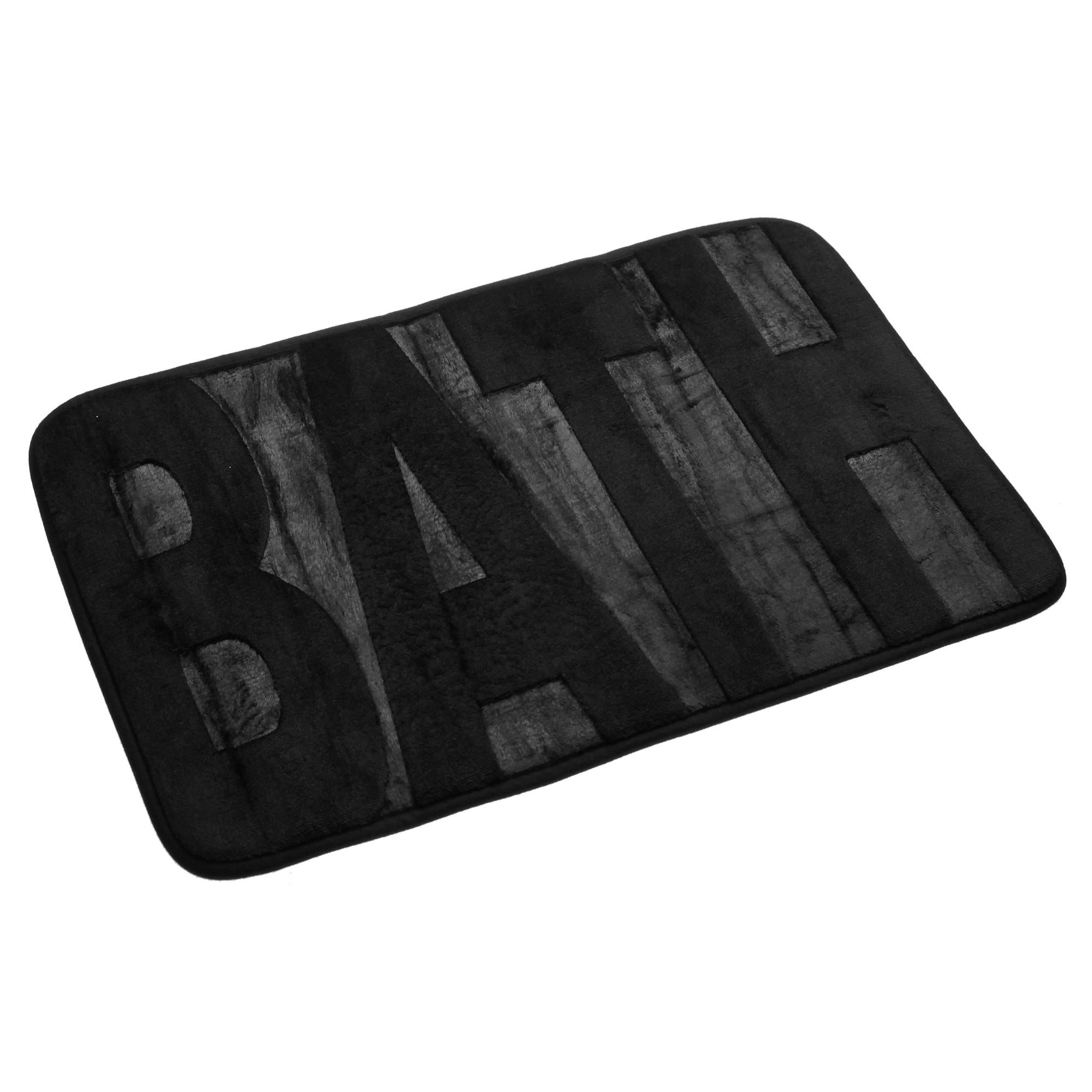 Alfombra de baño rectangular bath 60x40 cm negro