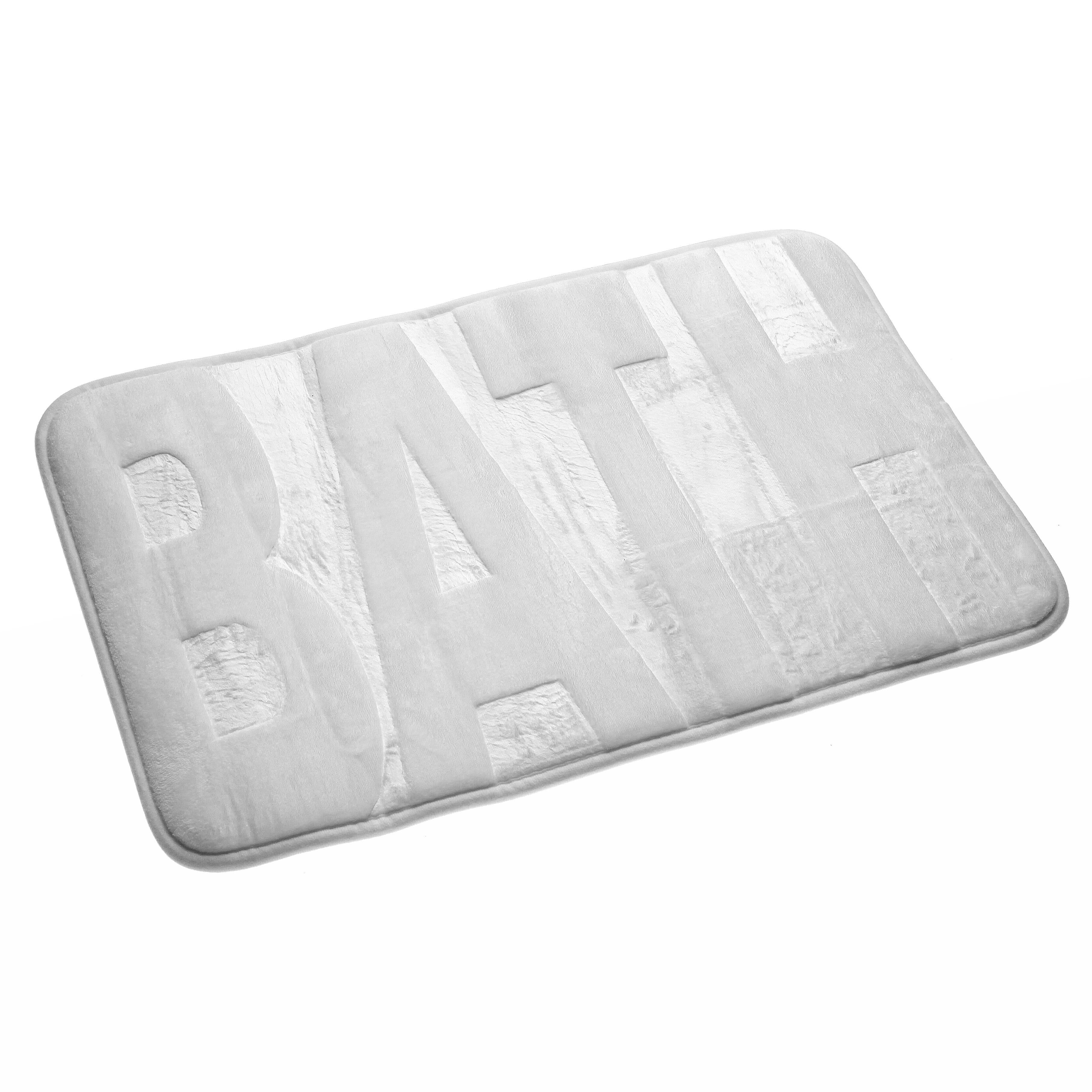 Alfombra de baño rectangular bath 60x40 cm blanco