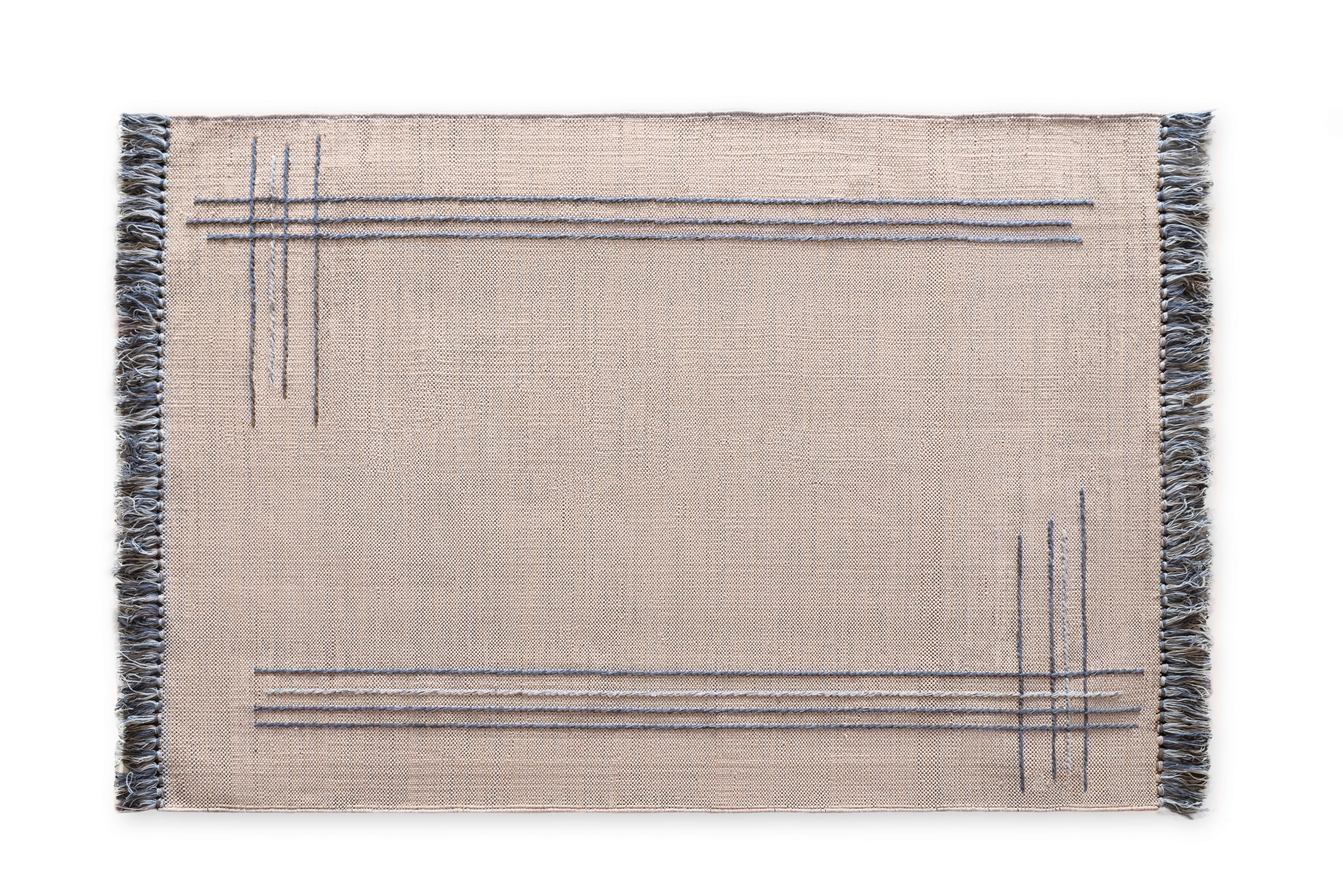 Alfombra algodón praga gris y marrón 160x230cm