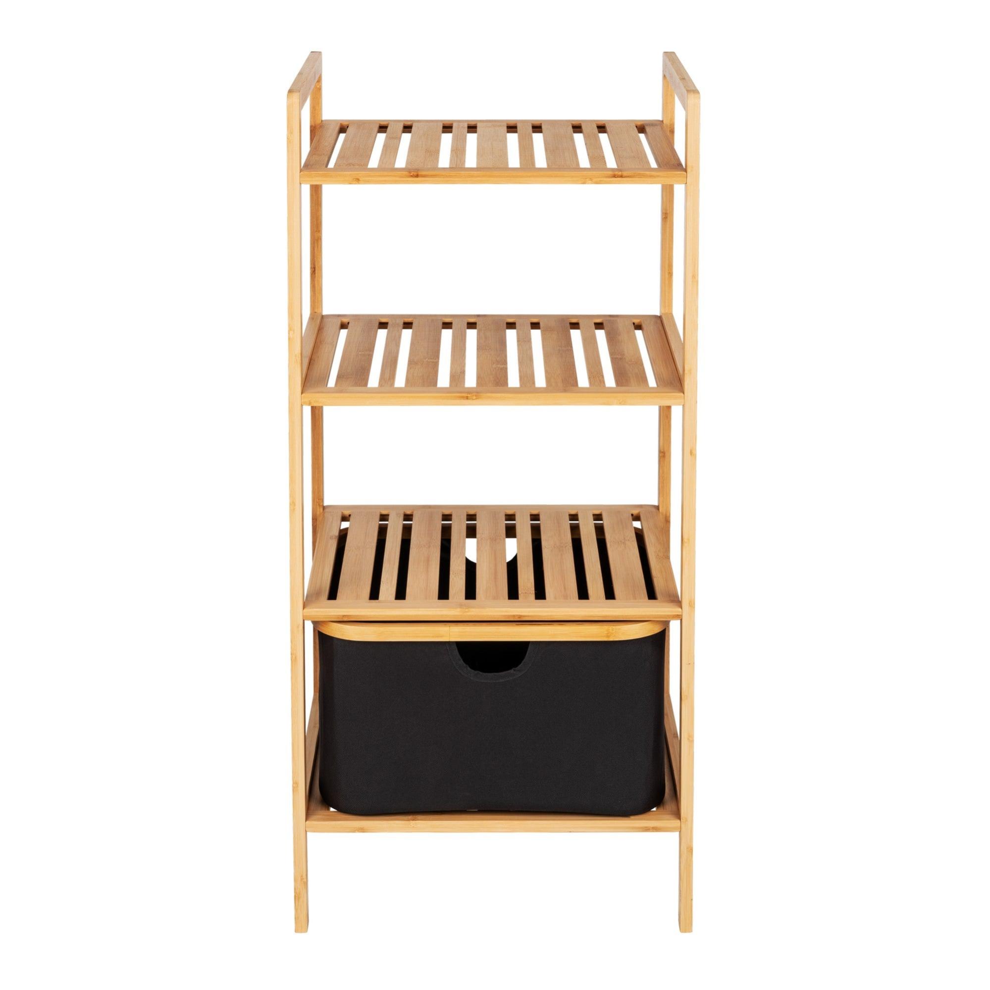 Estante de baño ecori negro 44x93.5x33 cm de la marca Wenko Estante de baño ecori negro 44x93.5x33 cm de la marca Wenko