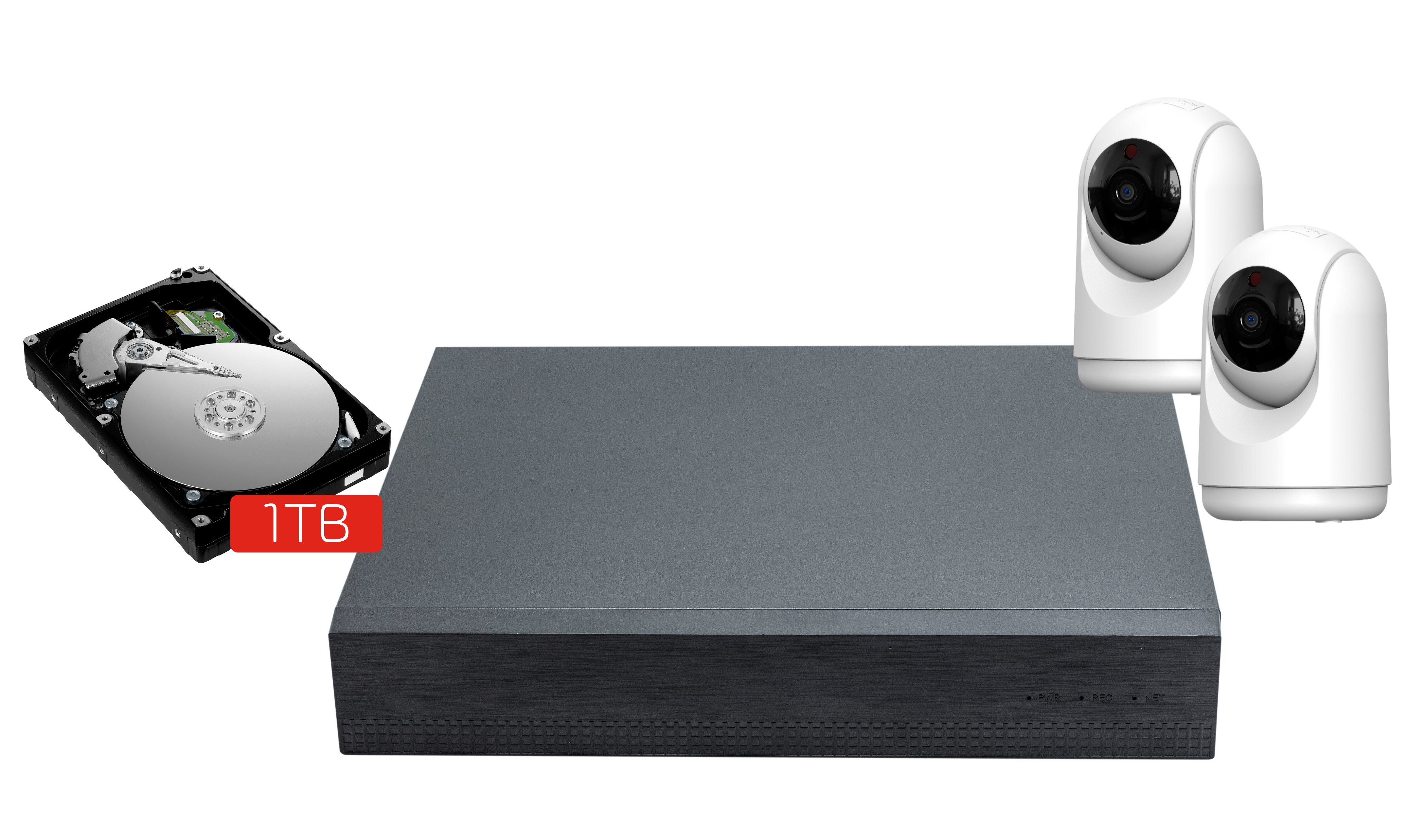 Kit de videovigilancia energeeks grabador nvr 8 canales + 1tb + 2 cam int