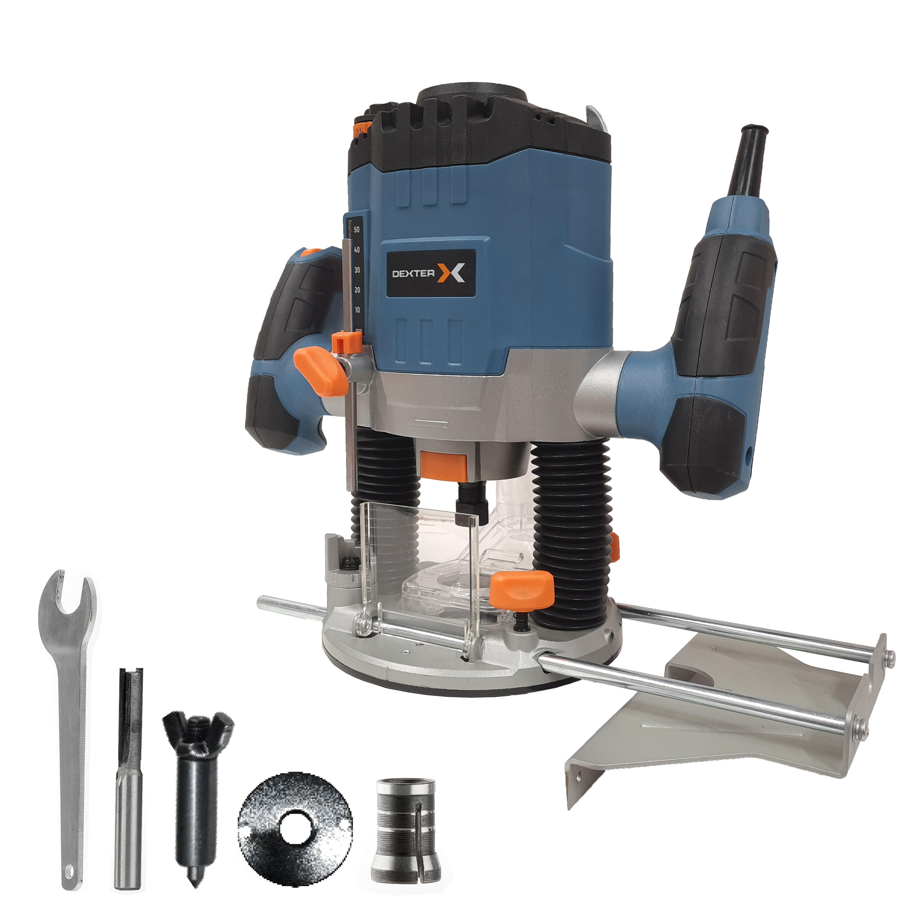 Fresadora dexter de 1300 w y profundidad de fresado de 55 mm
