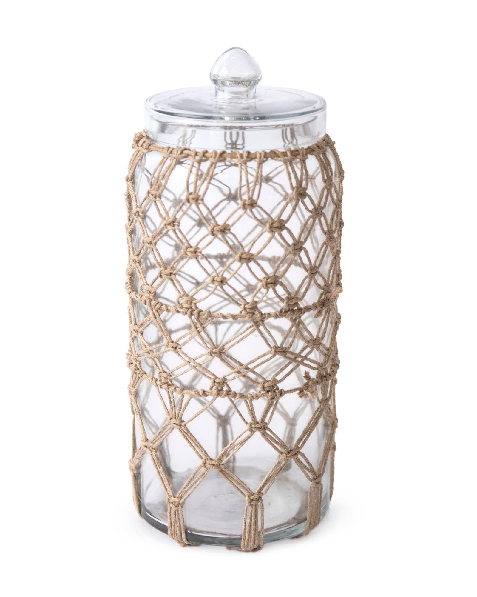 Bote de cristal algodonero marrón 30 cm de la marca Sin marca Bote de cristal algodonero marrón 30 cm de la marca Sin marca