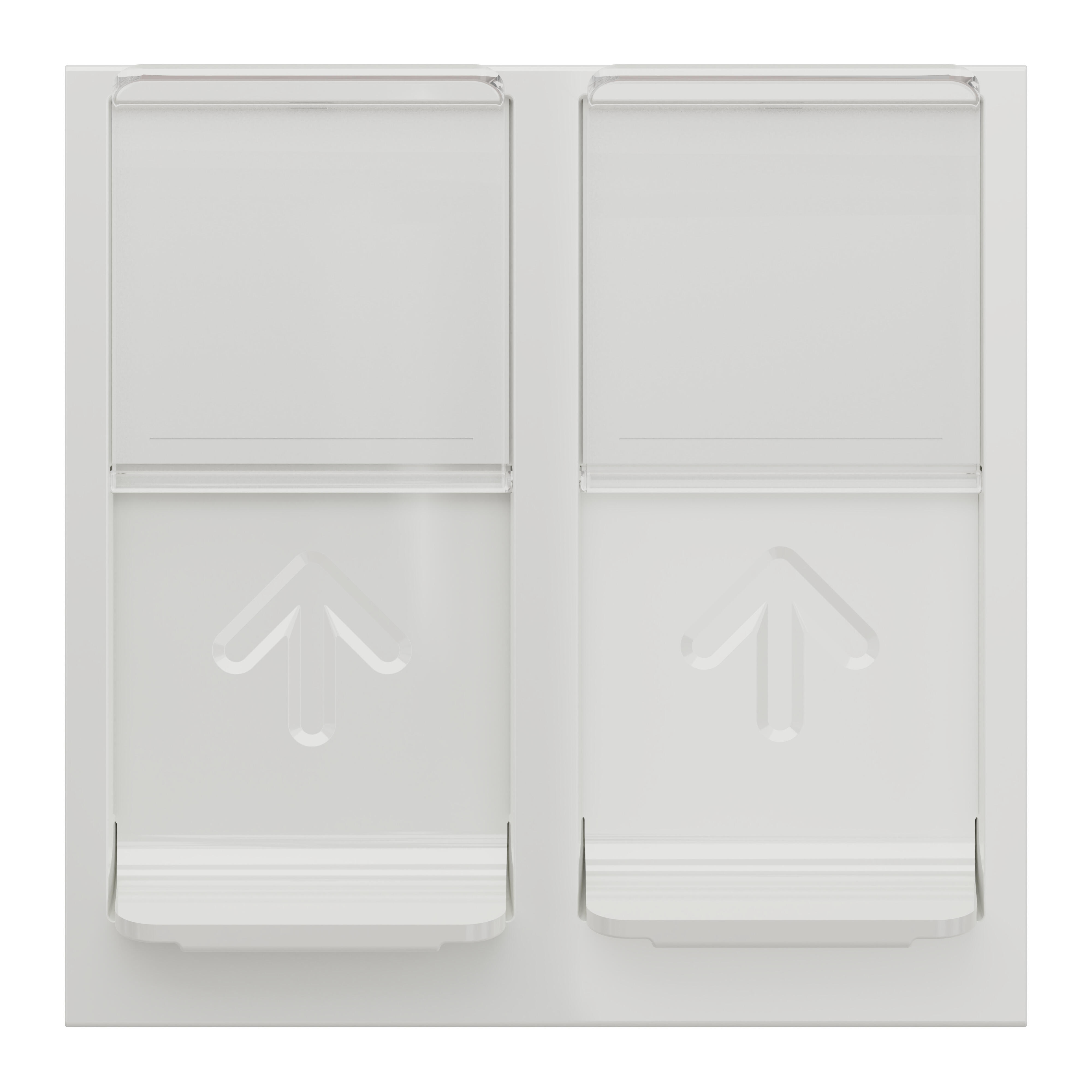 Carátula toma rj45 doble 2 mod. bl.activ
