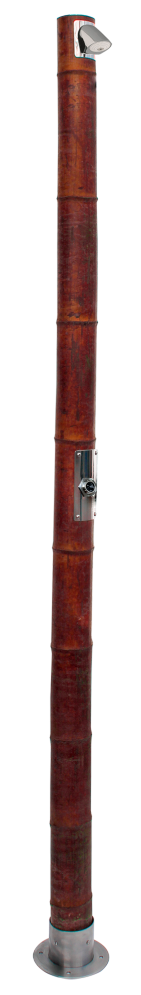 Ducha para piscina aqa de bambú rojo con sensor proximidad de la marca AQA Ducha para piscina aqa de bambú rojo con sensor proximidad de la marca AQA